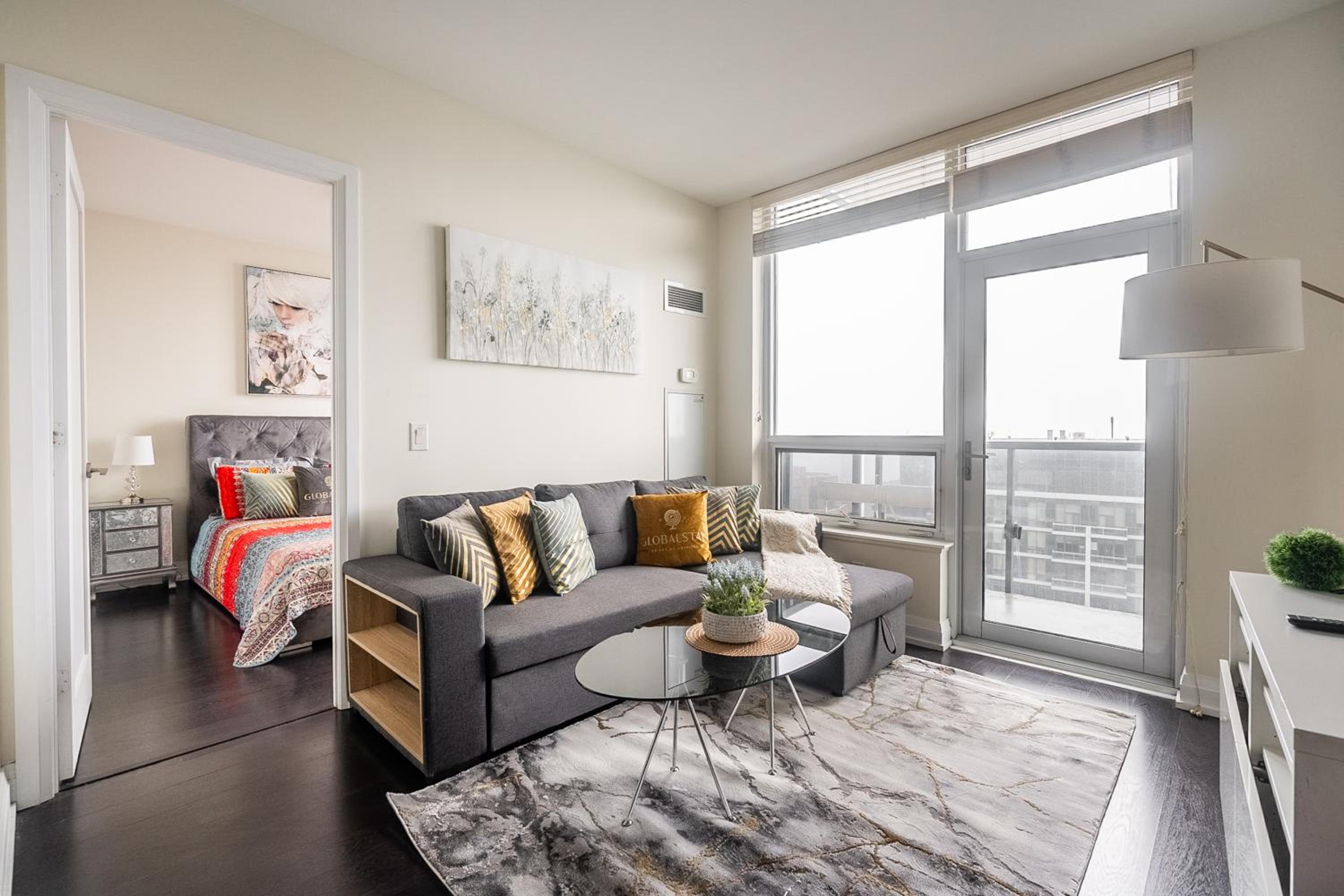 1 Bedroom Apartment with Balcony and Skyline View in North York