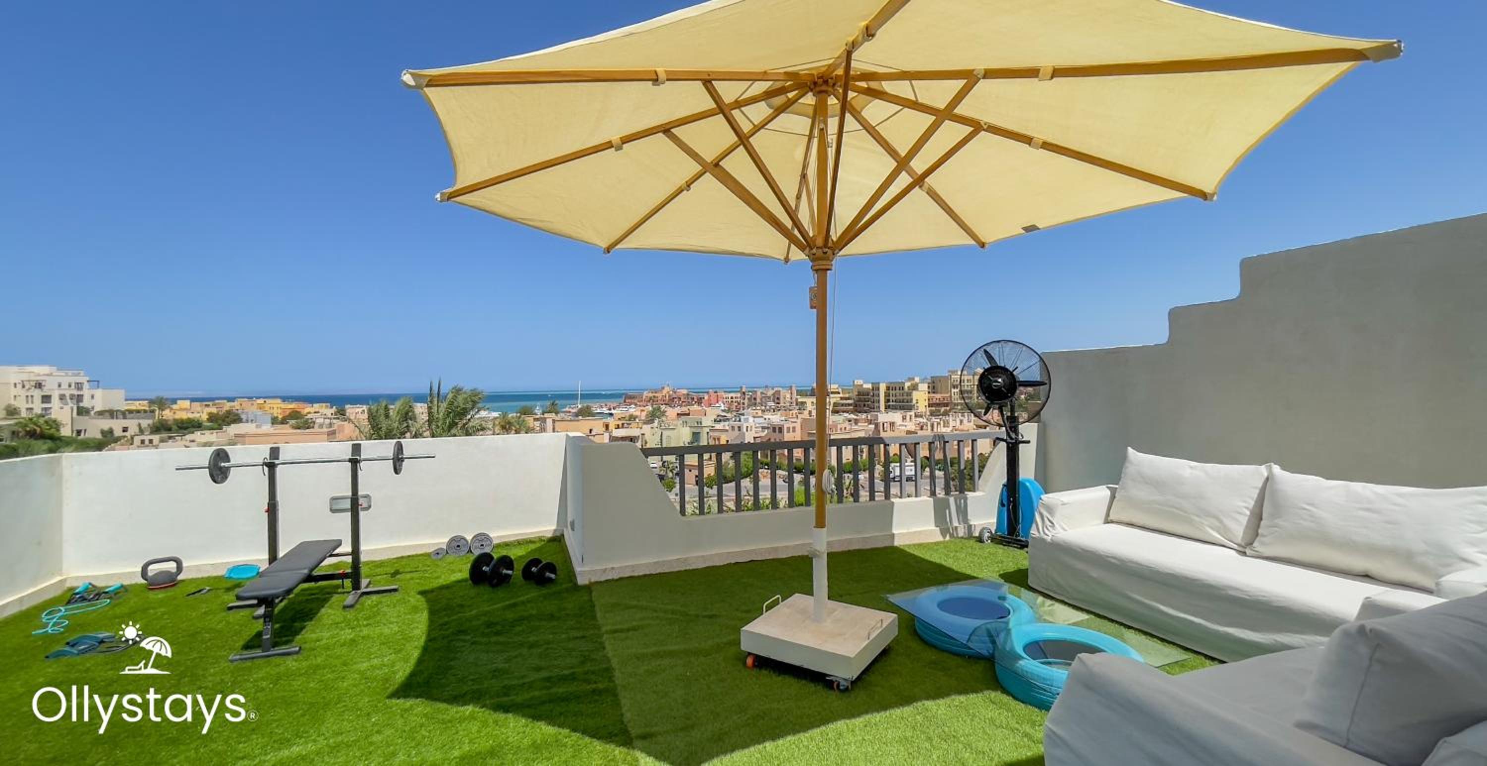 Ollystays Seaview Villa 3BR Heated Pool GYM-Joubal El Gouna