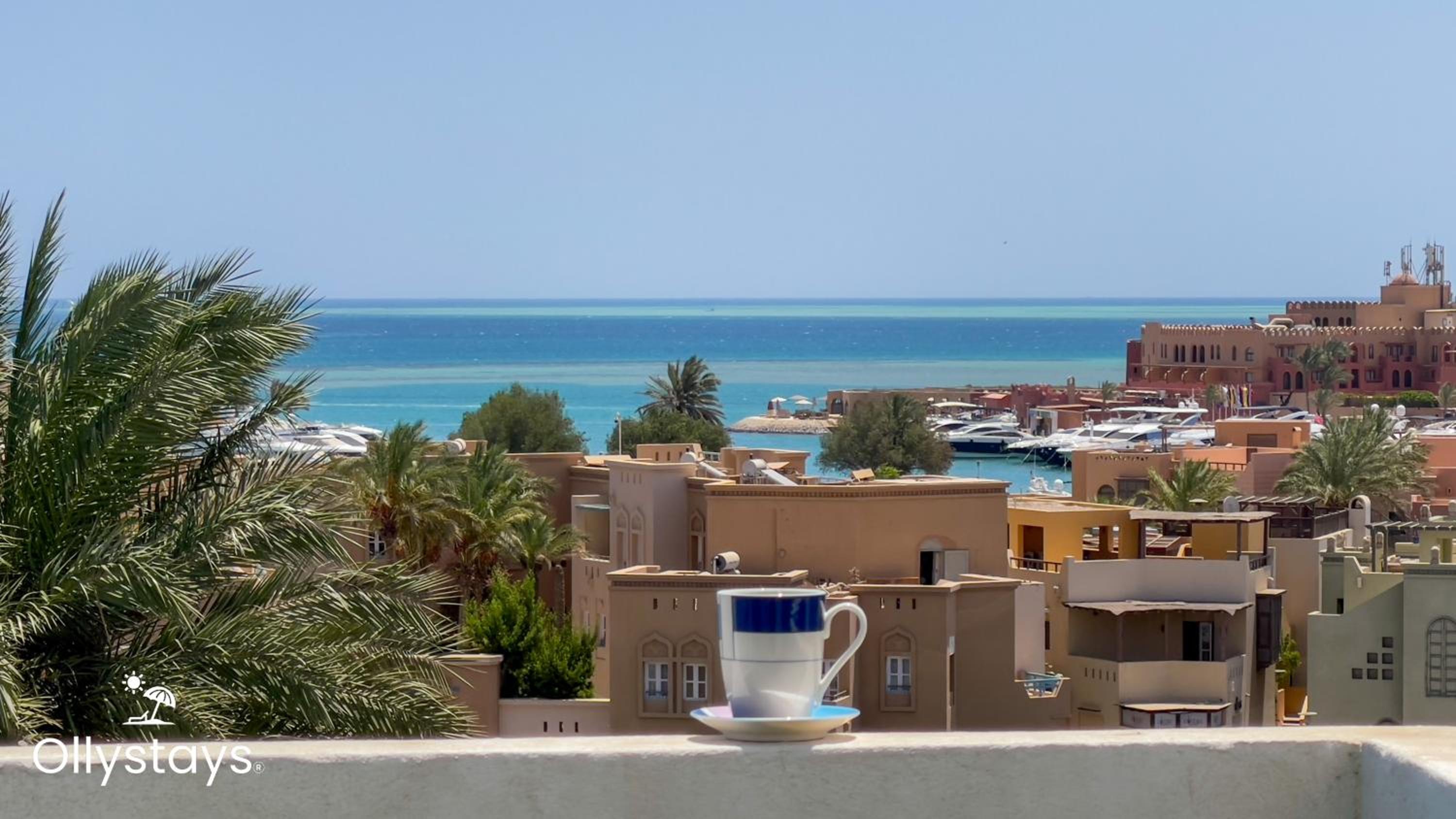 Ollystays Seaview Villa 3BR Heated Pool GYM-Joubal El Gouna