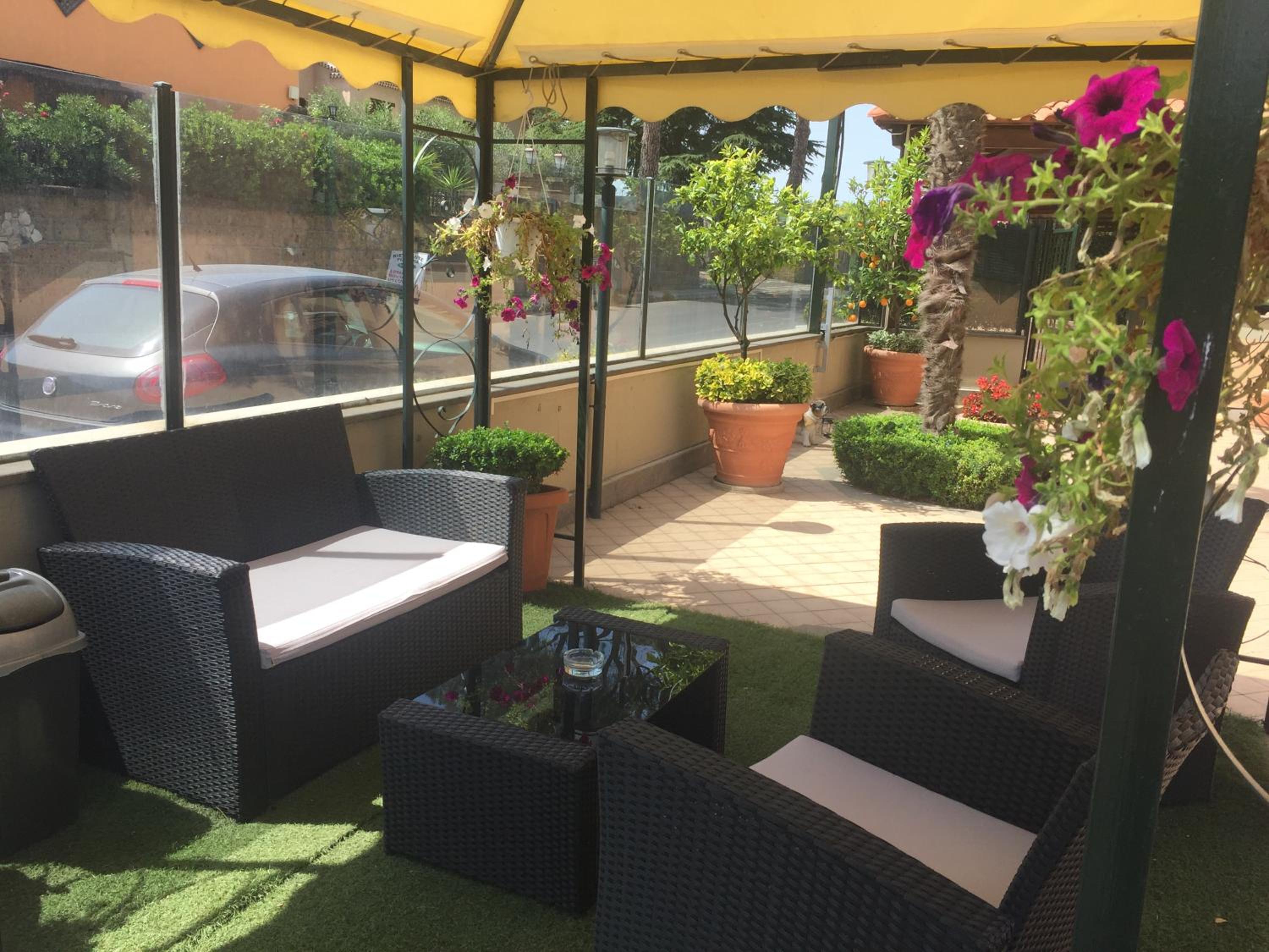 outdoor BBQ area