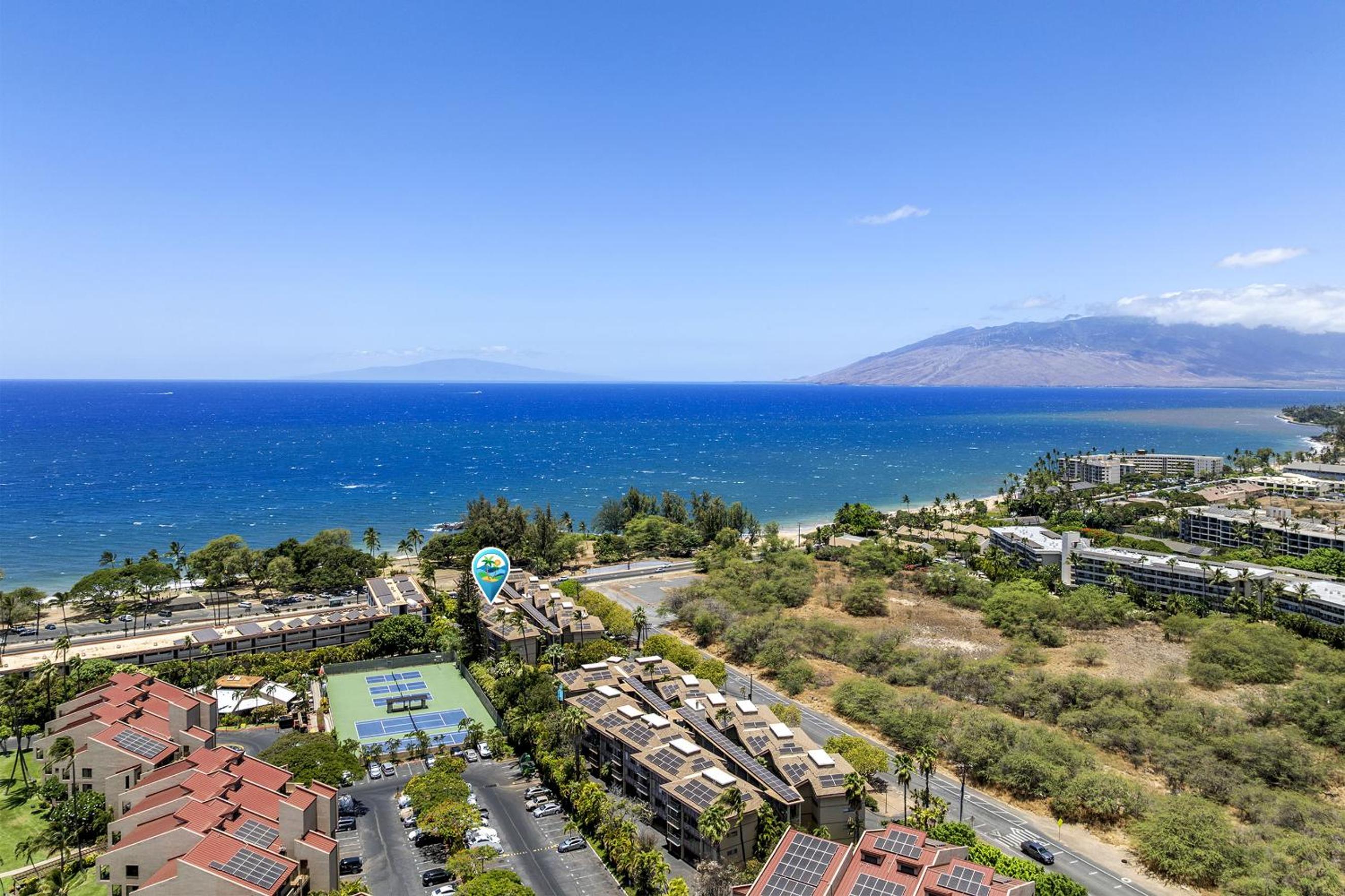 Haleakala Shores A-308 - Ocean/Mountain Views, Stylish 2br/2ba, Lanai, AC, Wi-Fi