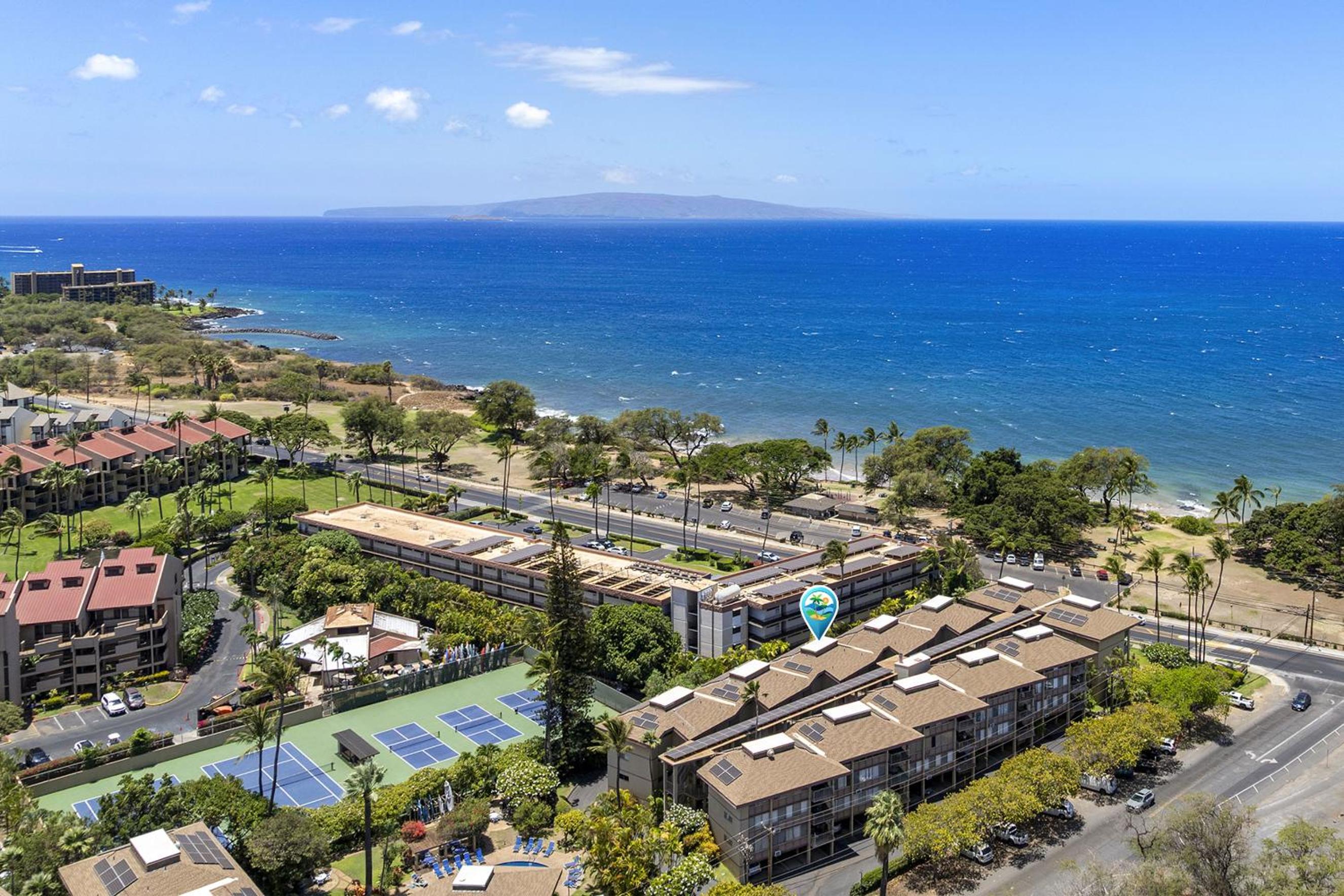 Haleakala Shores A-308 - Ocean/Mountain Views, Stylish 2br/2ba, Lanai, AC, Wi-Fi