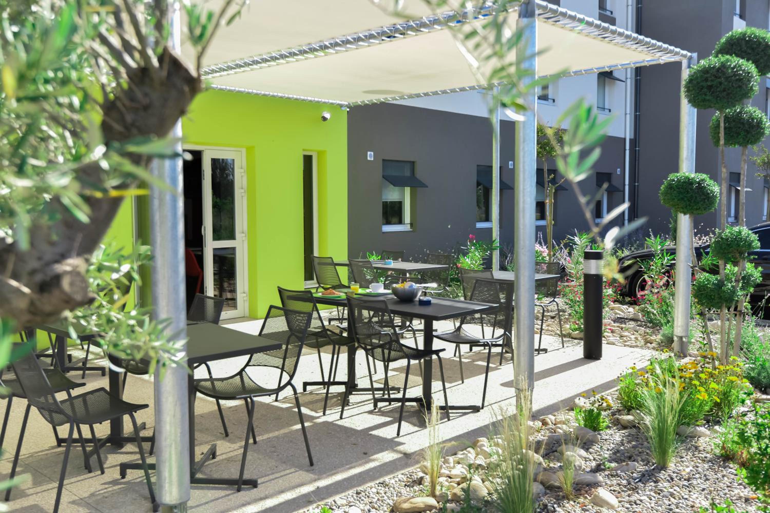 outdoor BBQ area