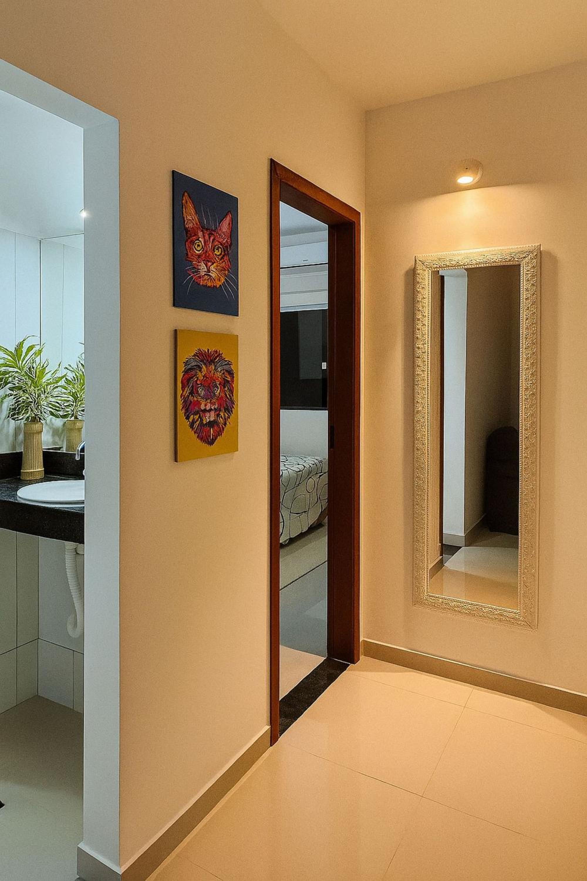 Casa com 2 Quartos, Ar e Wi-Fi – A 600m da Praia de Taperapuã, com Cozinha Equipada, Lavanderia, Sala com TV 50