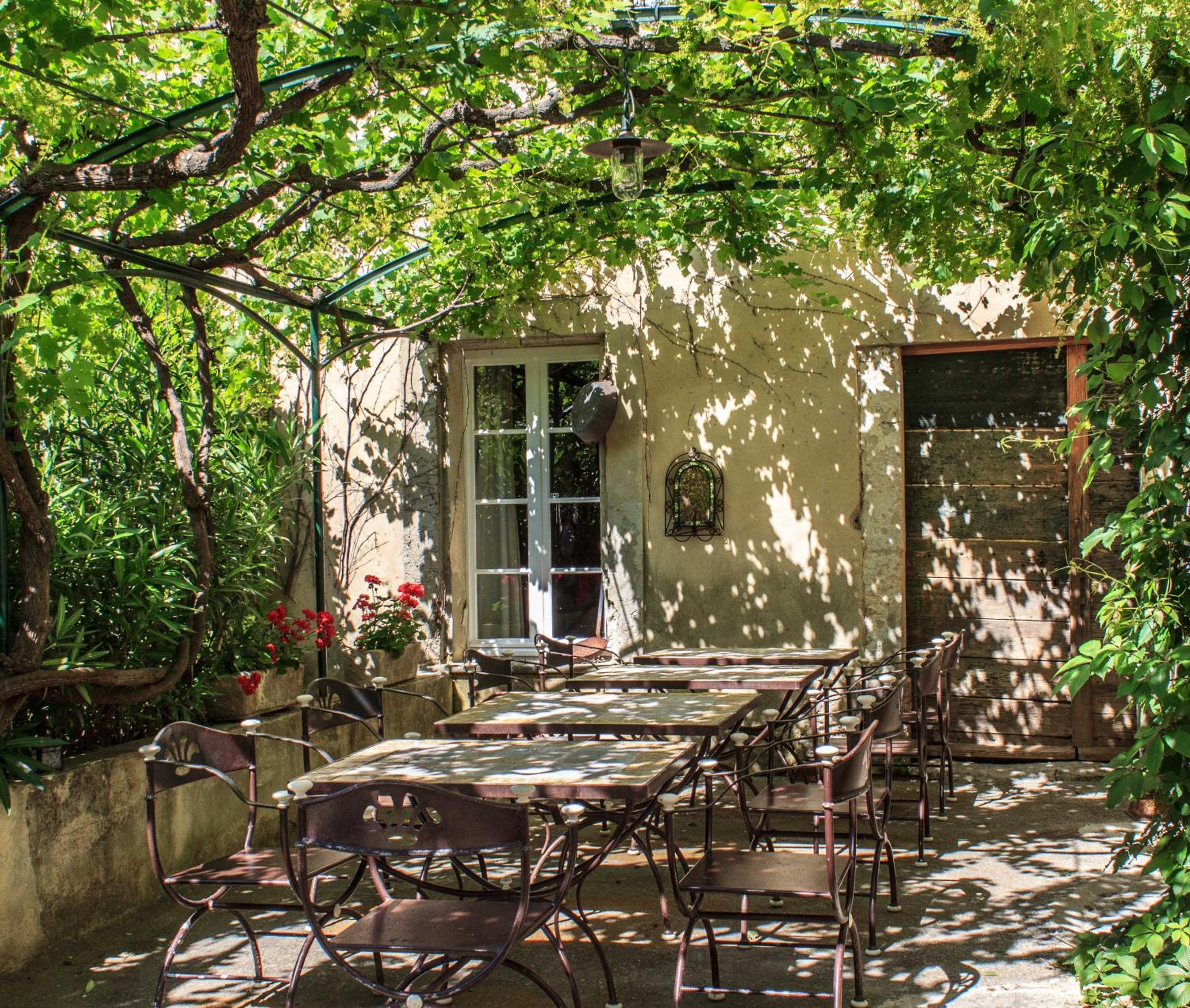 outdoor BBQ area