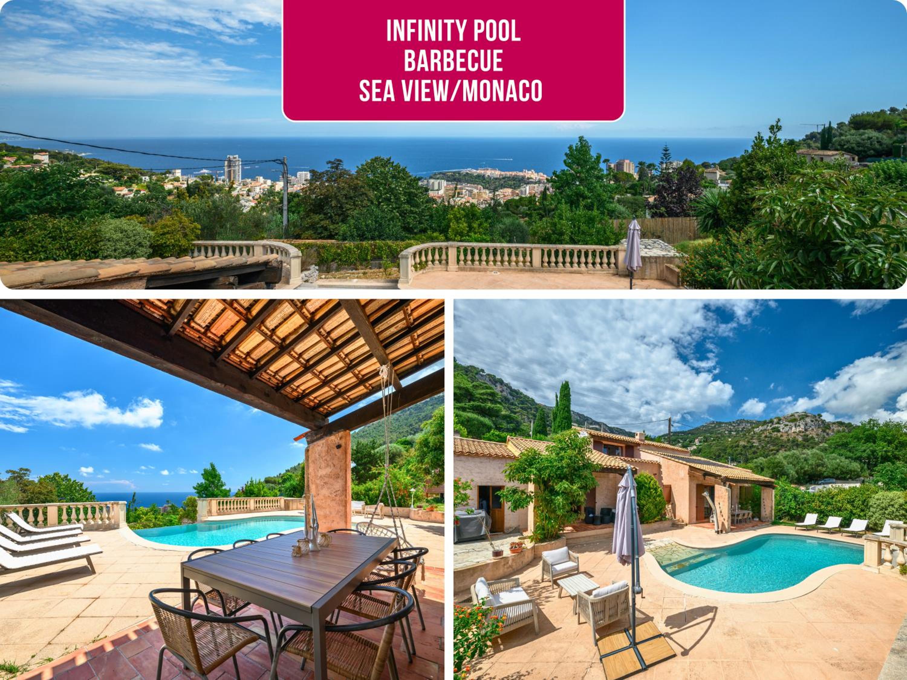 MONTE-CARLO MASTERS - Villa Horizon - 5min from Monaco - A bird's-eye view of Monaco and Mediterranean - Ideal Groups & Families - Parking - Private Garden