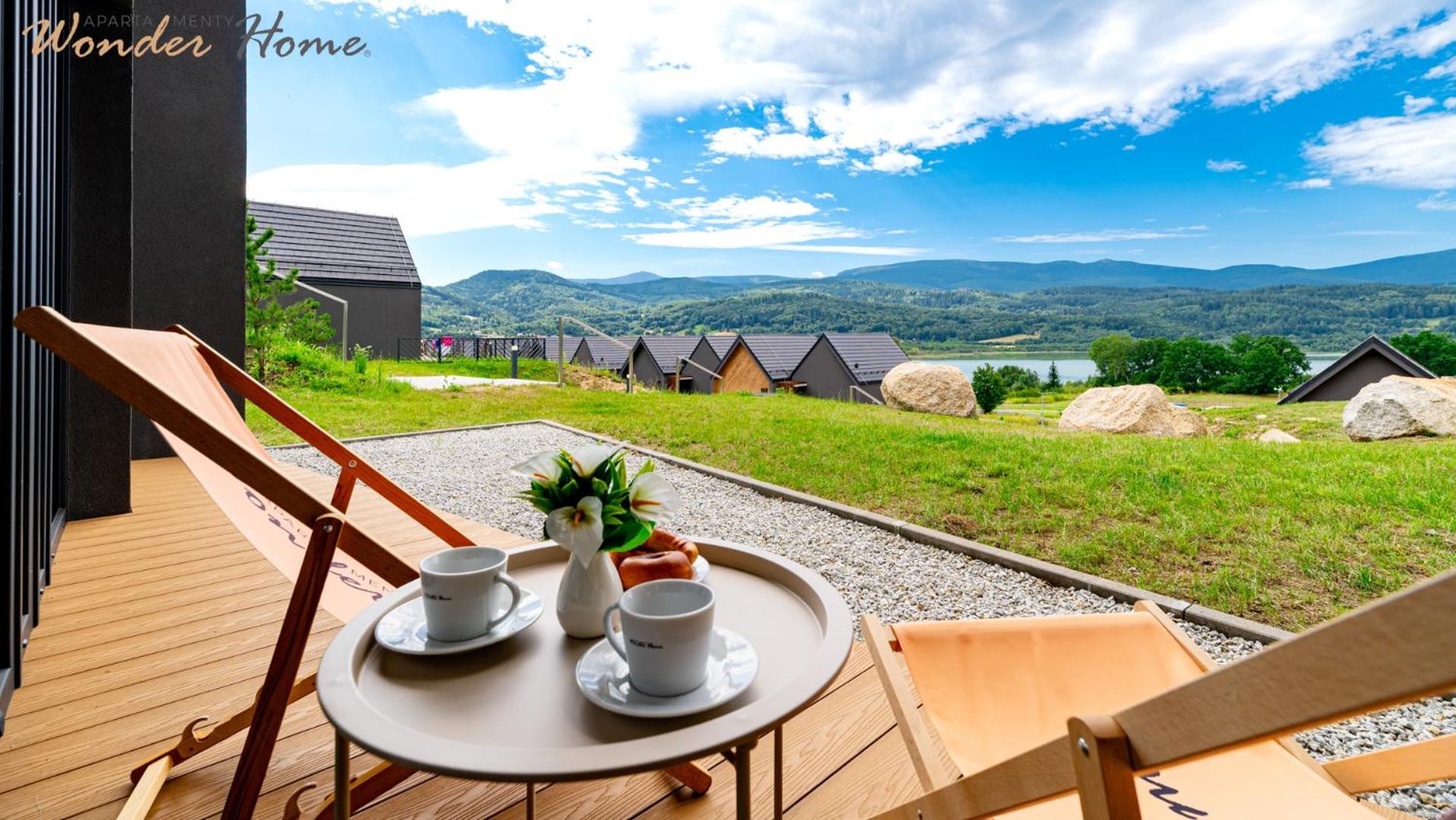 Wonder Hill - bajkowy widok na góry i zalew, strefa wellness na terenie kompleksu