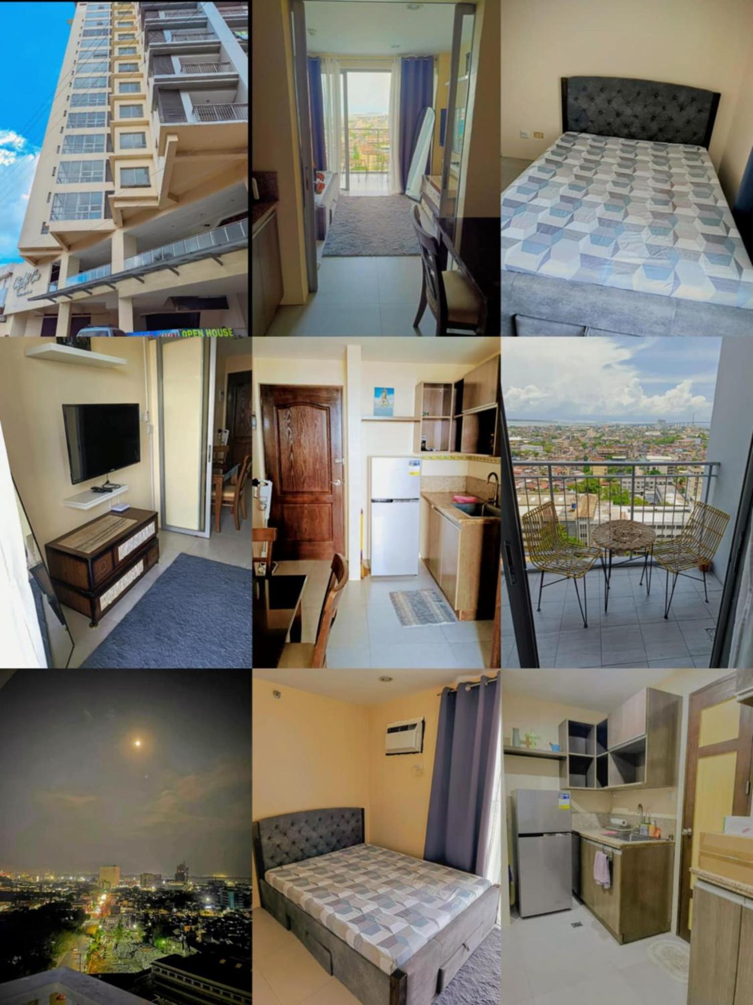 City & Sea View Condo with Balcony Near Ayala