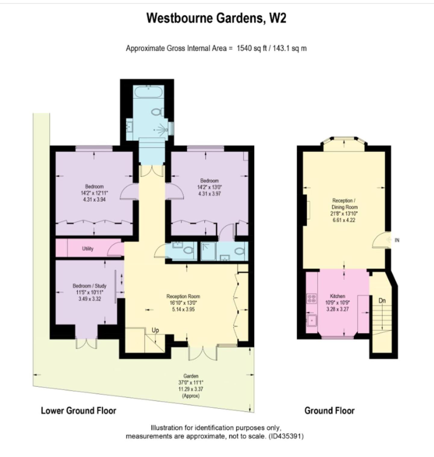 3-Bedroom Maisonette with Large Double Living Room