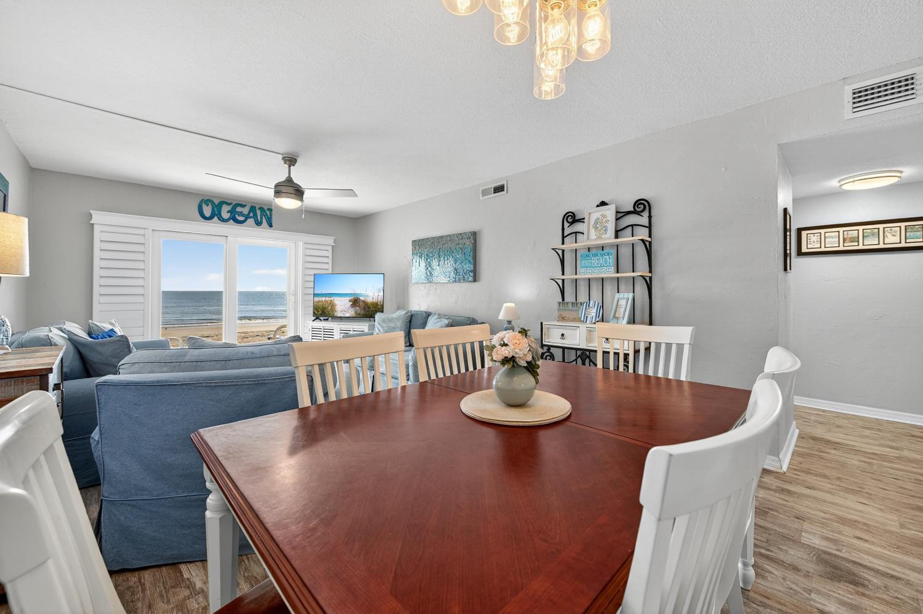 Oceanfront ground floor patio with unbelievable views! Complex has amenities for the whole family!
