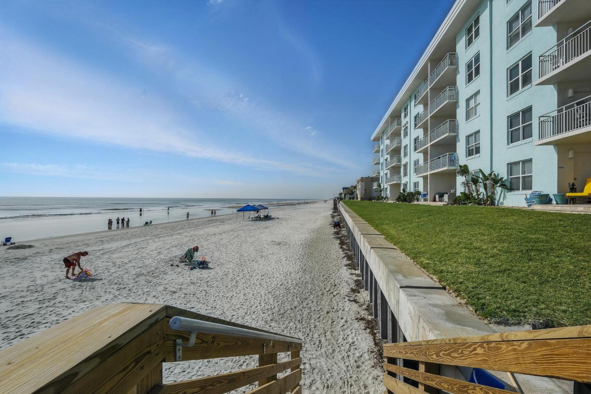 Oceanfront ground floor patio with unbelievable views! Complex has amenities for the whole family!