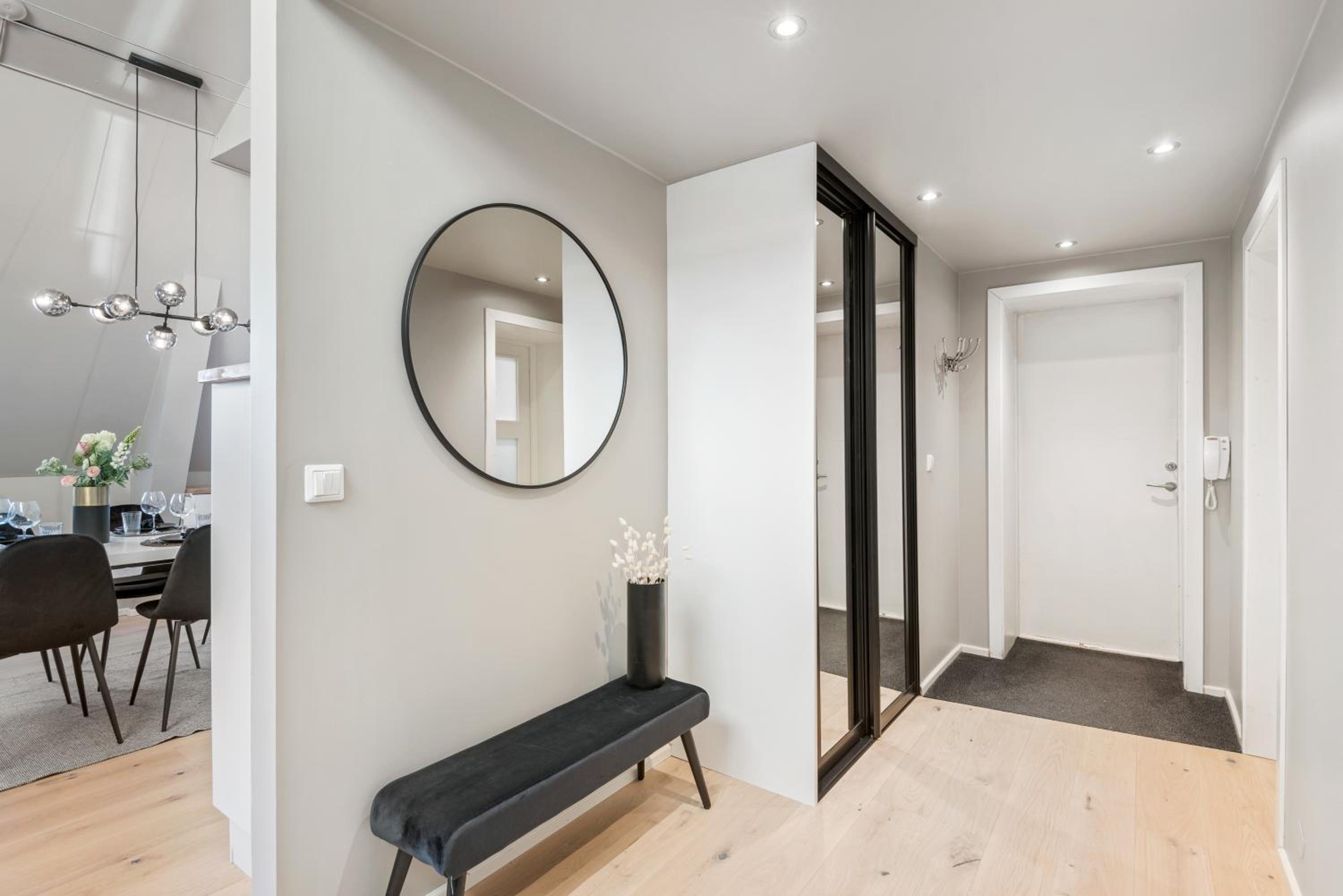 Two bedroom penthouse with large living room and rooftop in the city centre of Trondheim