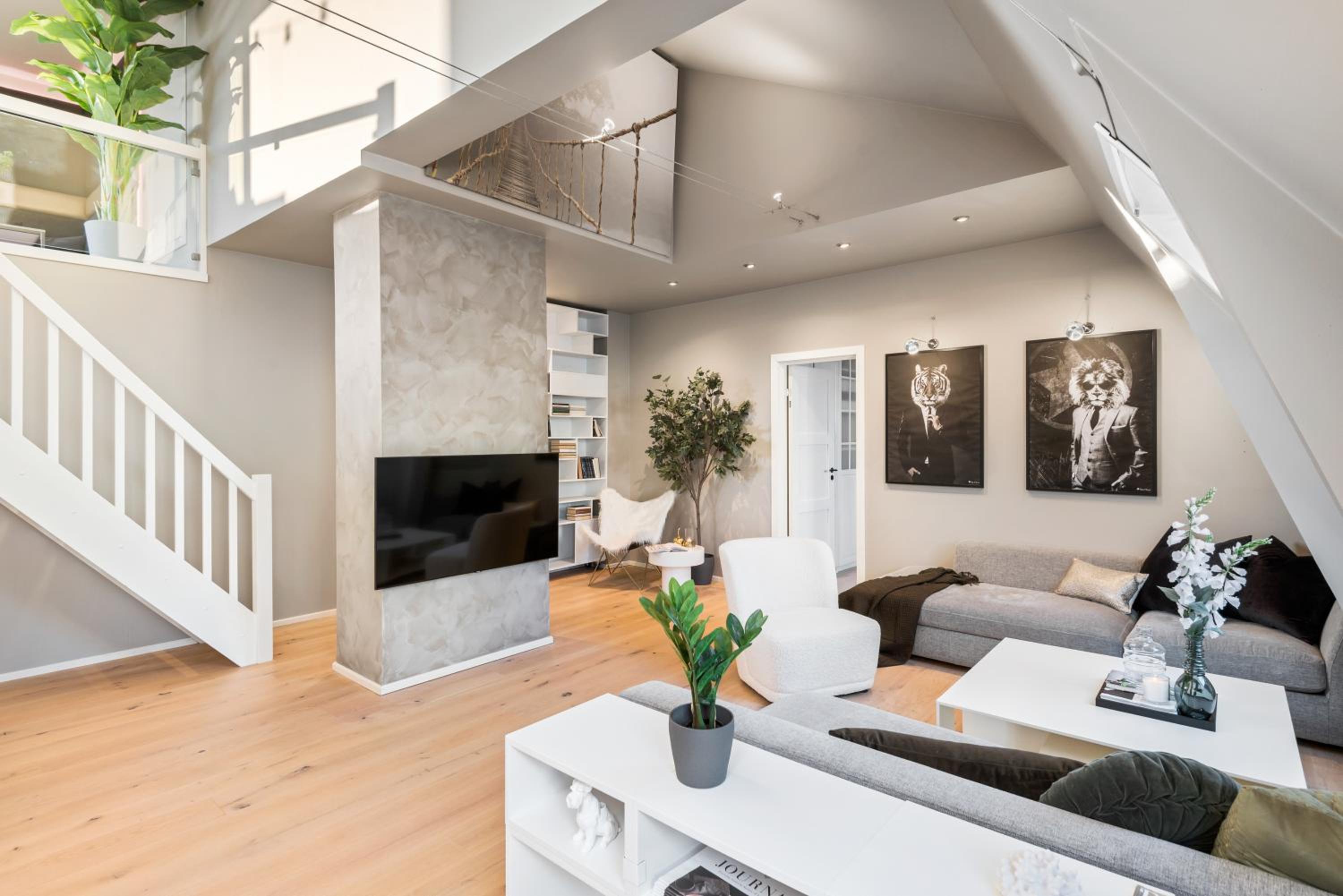Two bedroom penthouse with large living room and rooftop in the city centre of Trondheim