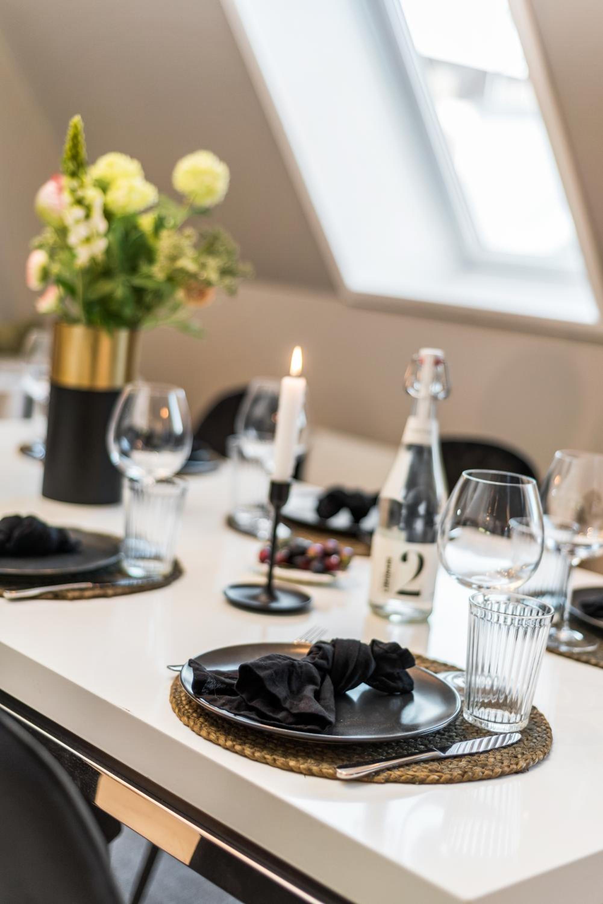Two bedroom penthouse with large living room and rooftop in the city centre of Trondheim