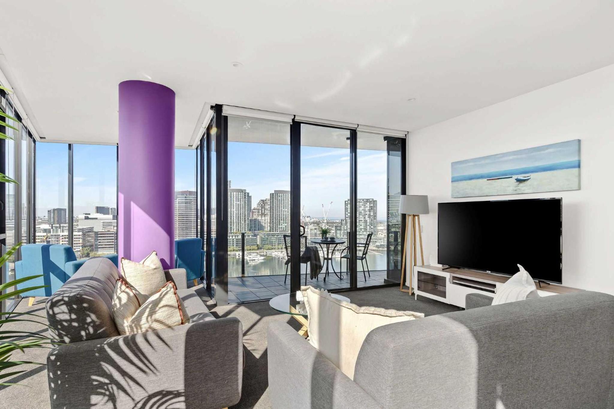 Docklands Harbour View 3BR with Free Parking