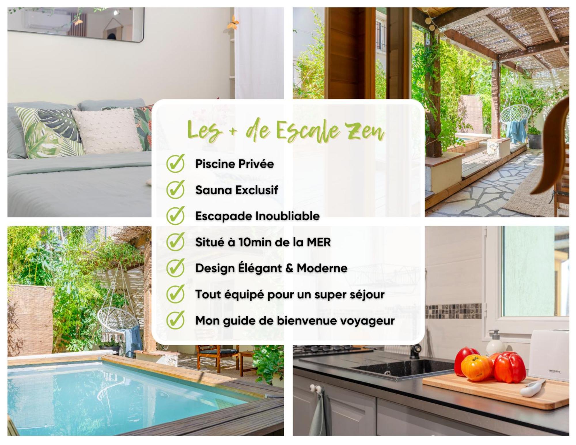 L'Escale - Idéal Pro & Couple - WIFI HD - 5min Port Toulon & Plage - Sauna Exclusif & Terrasse Privée - Piscine