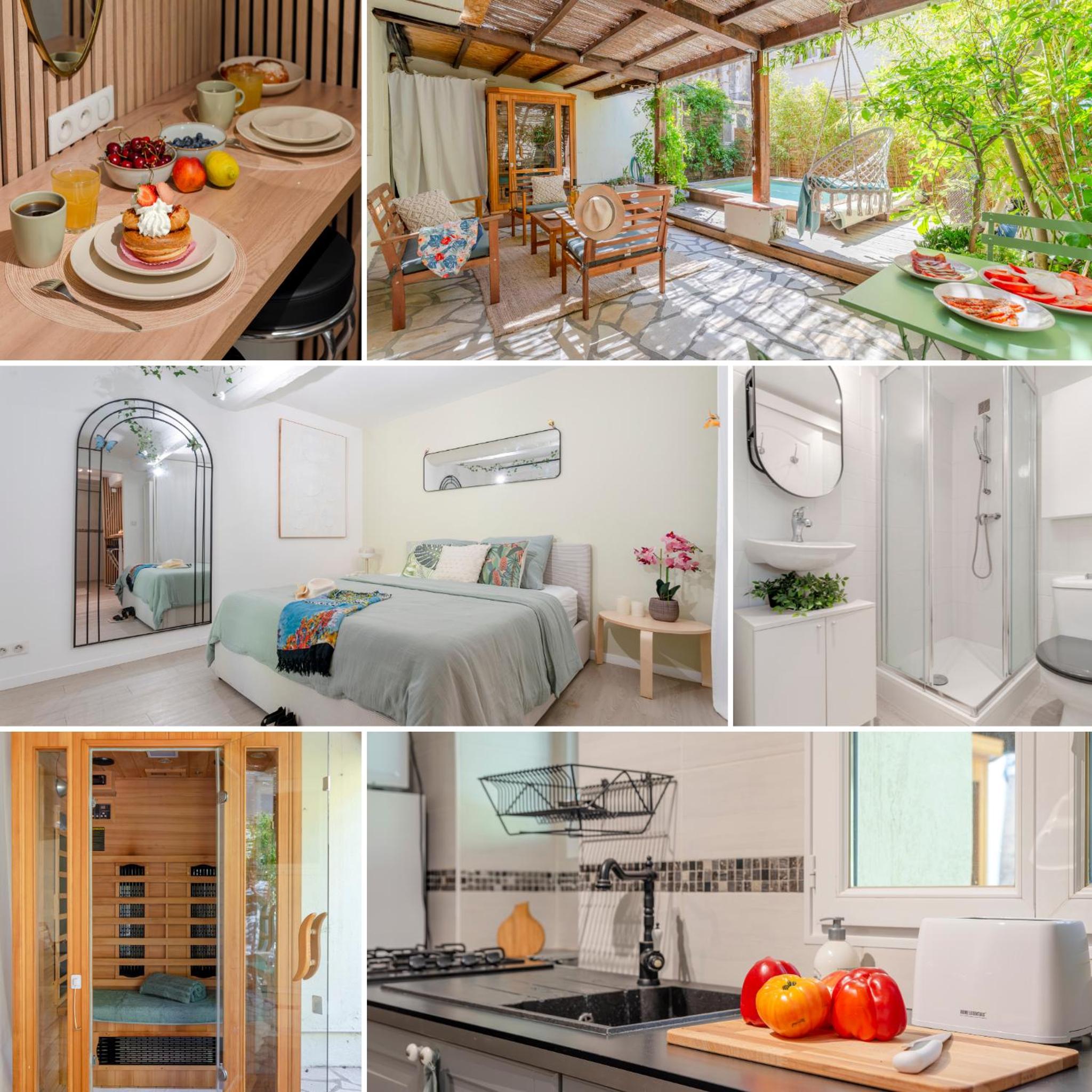 L'Escale - Idéal Pro & Couple - WIFI HD - 5min Port Toulon & Plage - Sauna Exclusif & Terrasse Privée - Piscine