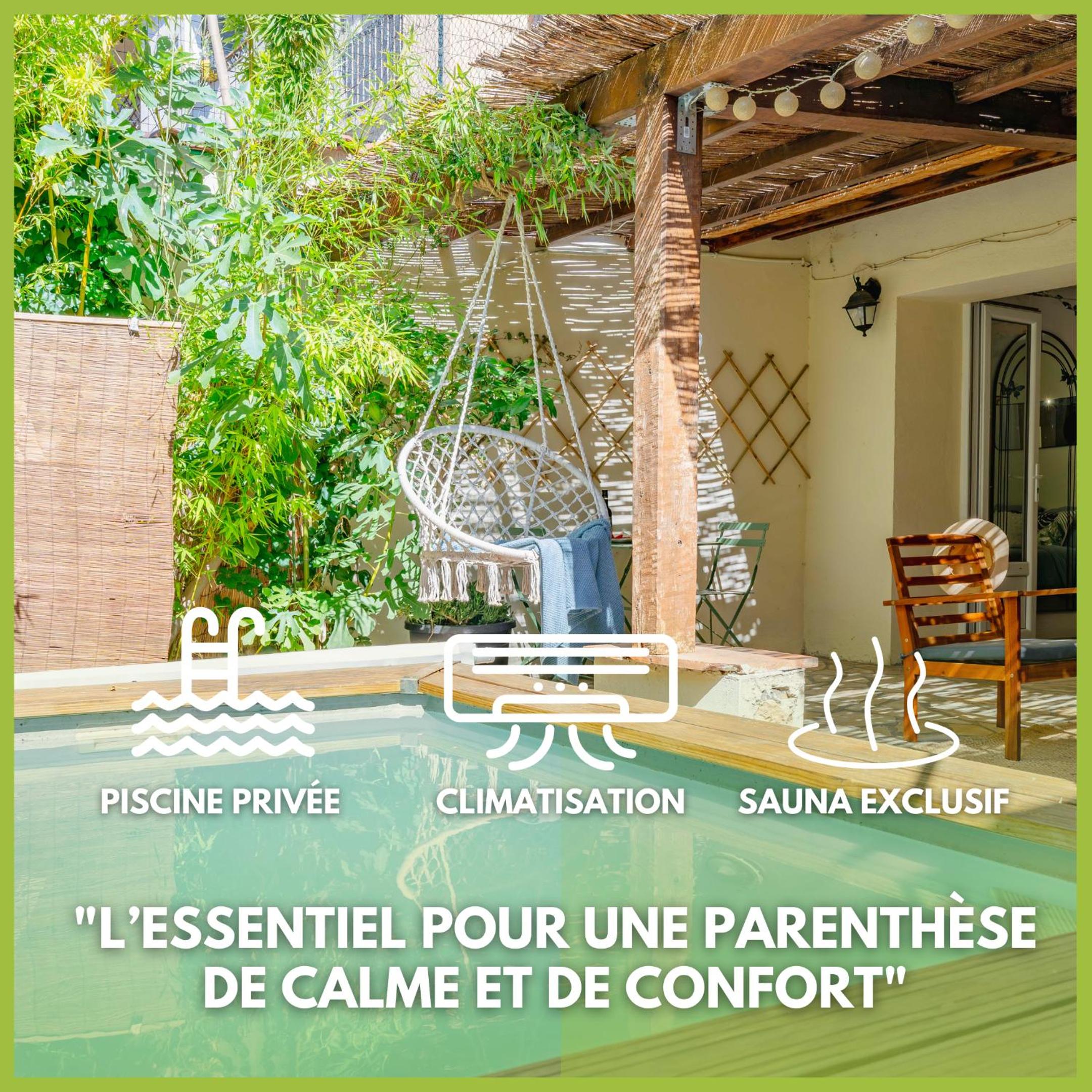L'Escale - Idéal Pro & Couple - WIFI HD - 5min Port Toulon & Plage - Sauna Exclusif & Terrasse Privée - Piscine