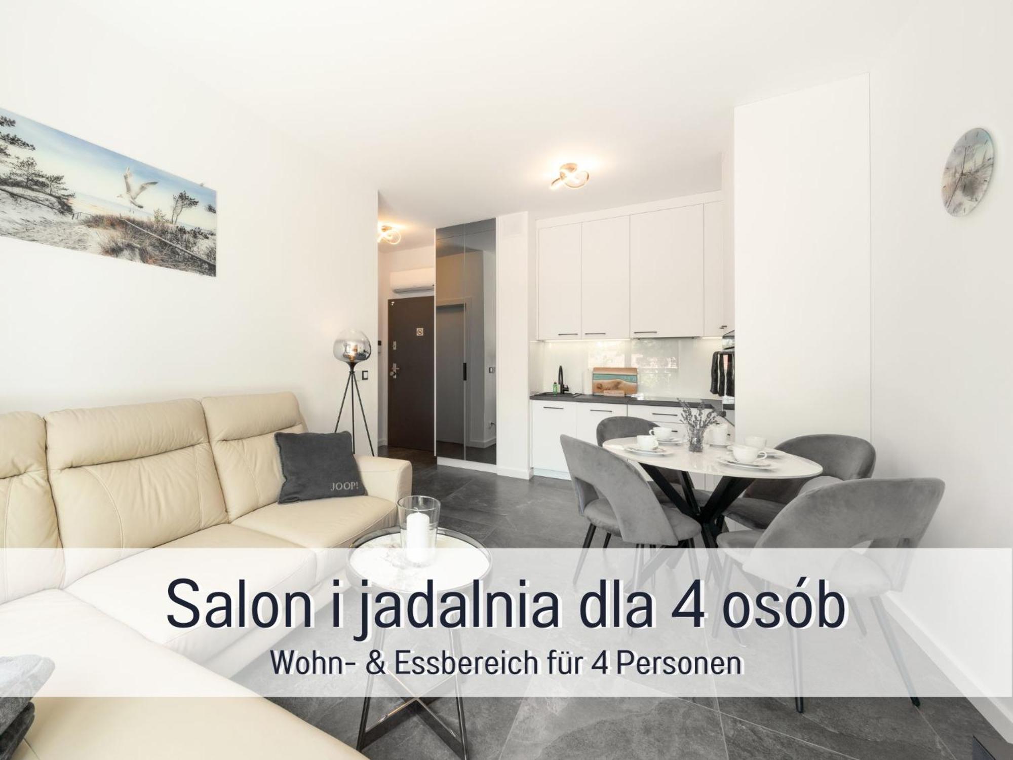 Apartament Design Szept Mewy z balkonem i zestawem plażowym - Niechorze