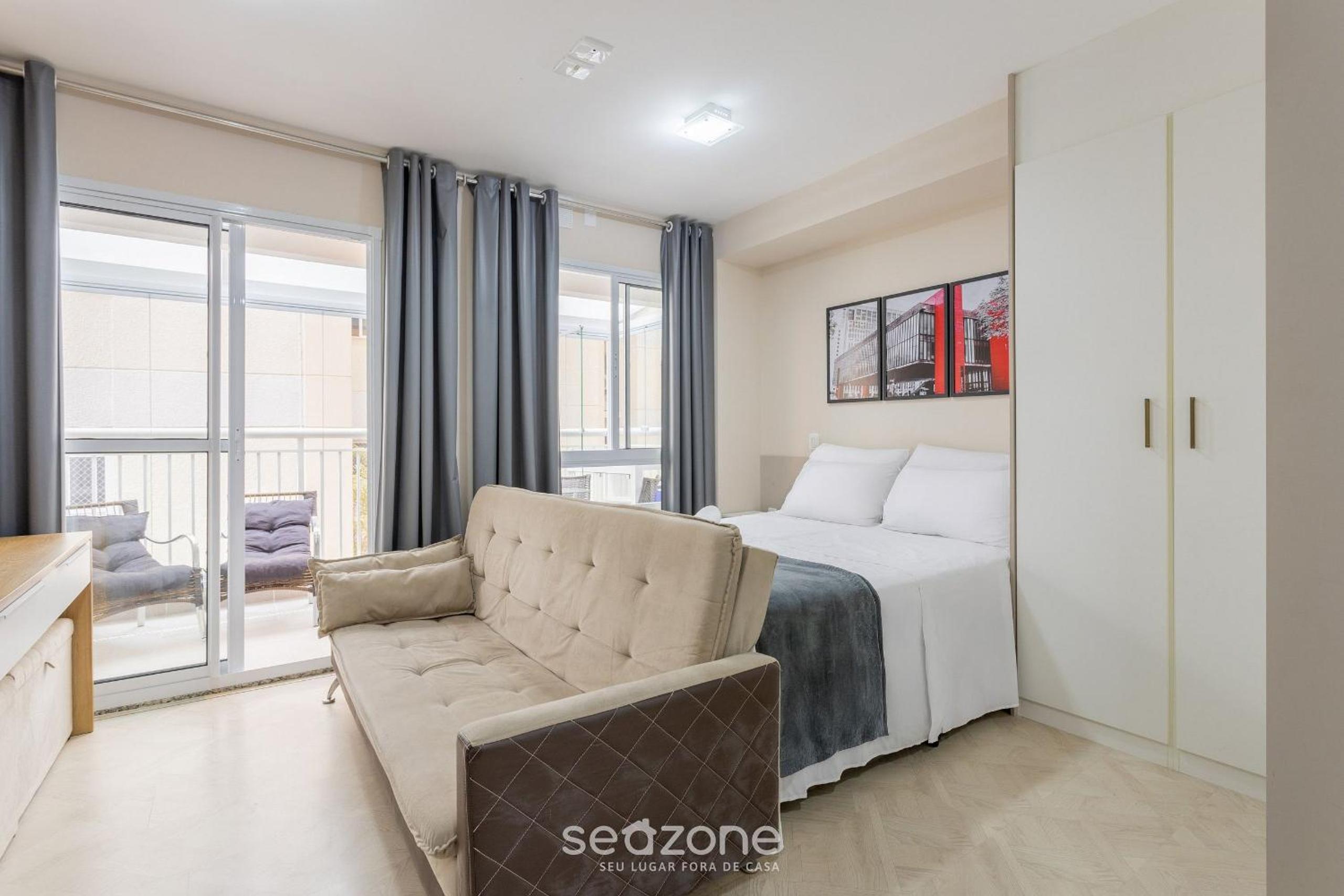 Studio with balcony 500m from the Metro - MOP0103