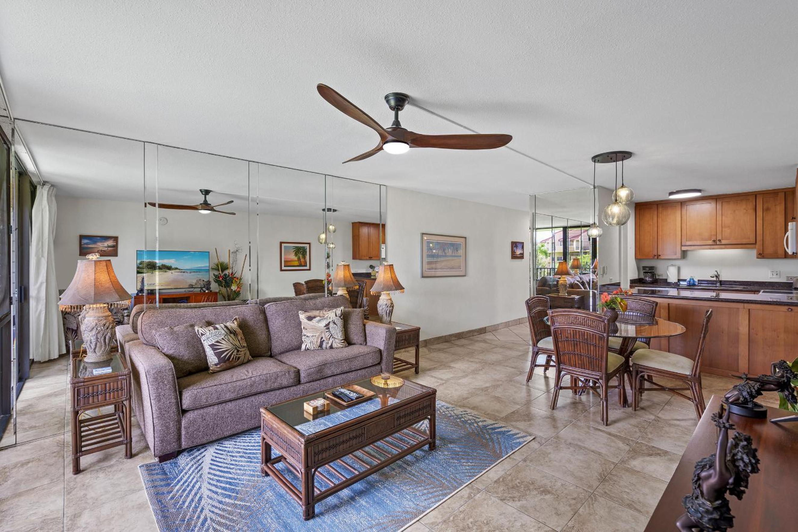 Kamaole Sands 7-206 - Renovated, Courtyard Views, Steps to the Beach, AC