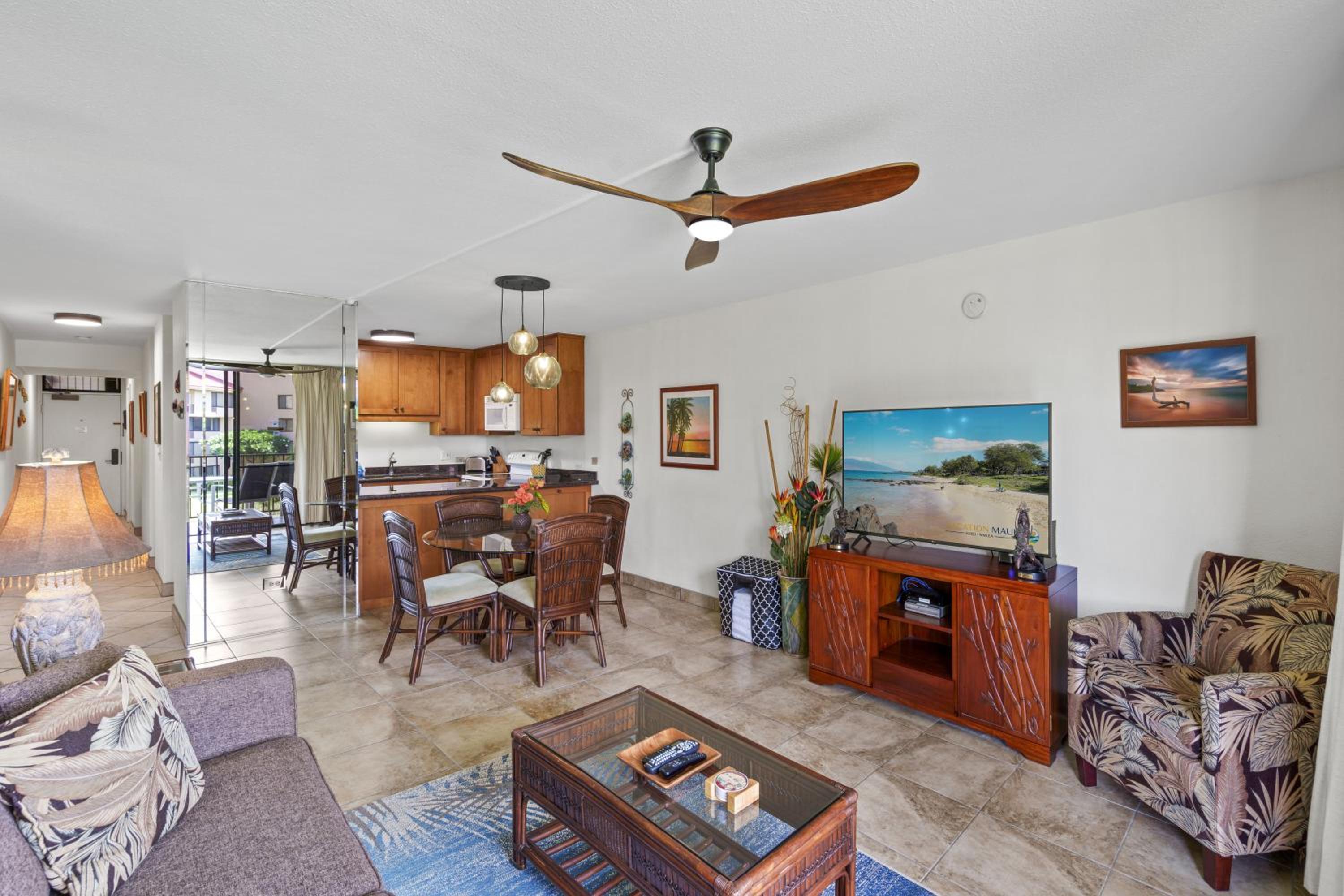 Kamaole Sands 7-206 - Renovated, Courtyard Views, Steps to the Beach, AC