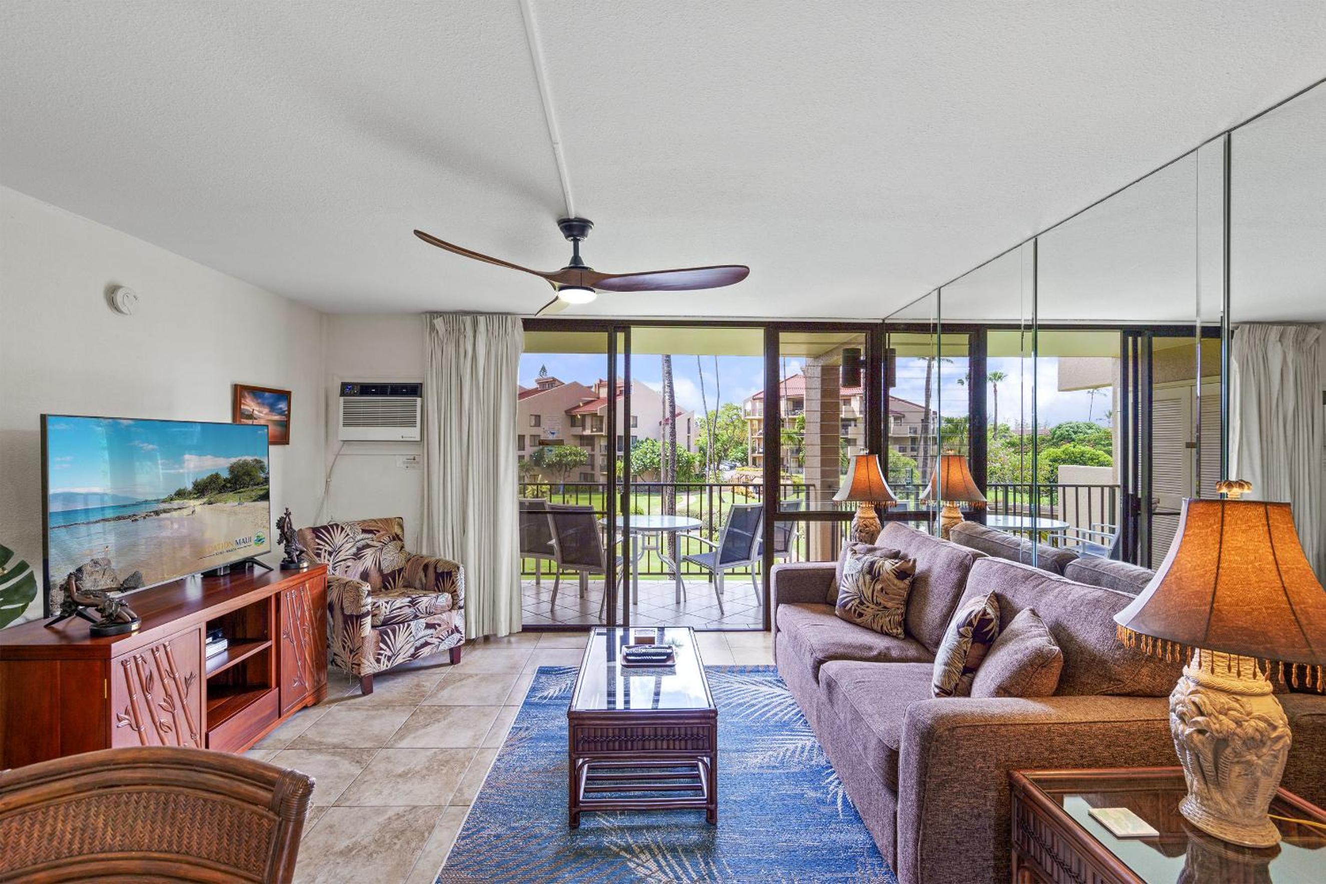 Kamaole Sands 7-206 - Renovated, Courtyard Views, Steps to the Beach, AC