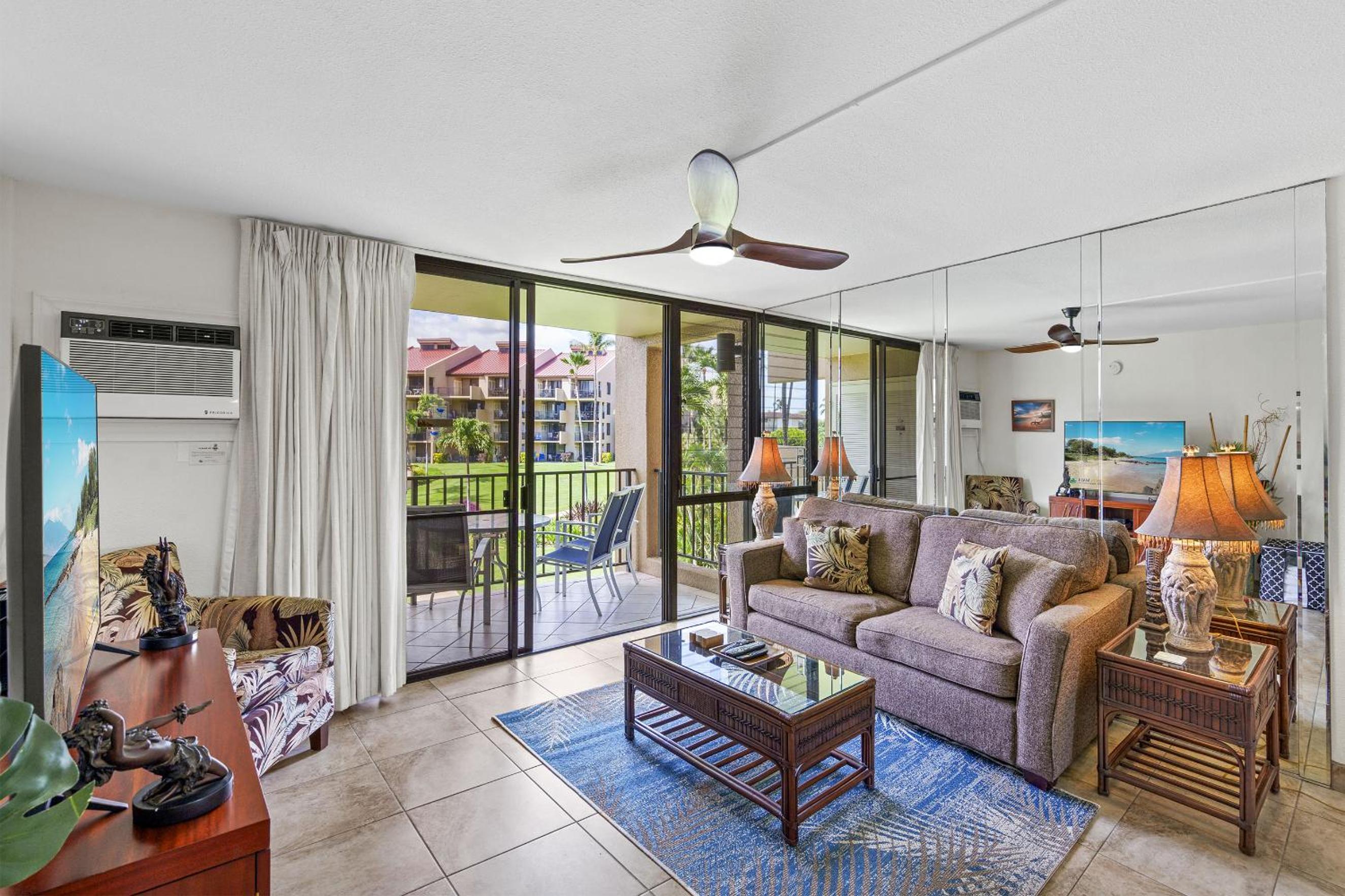 Kamaole Sands 7-206 - Renovated, Courtyard Views, Steps to the Beach, AC