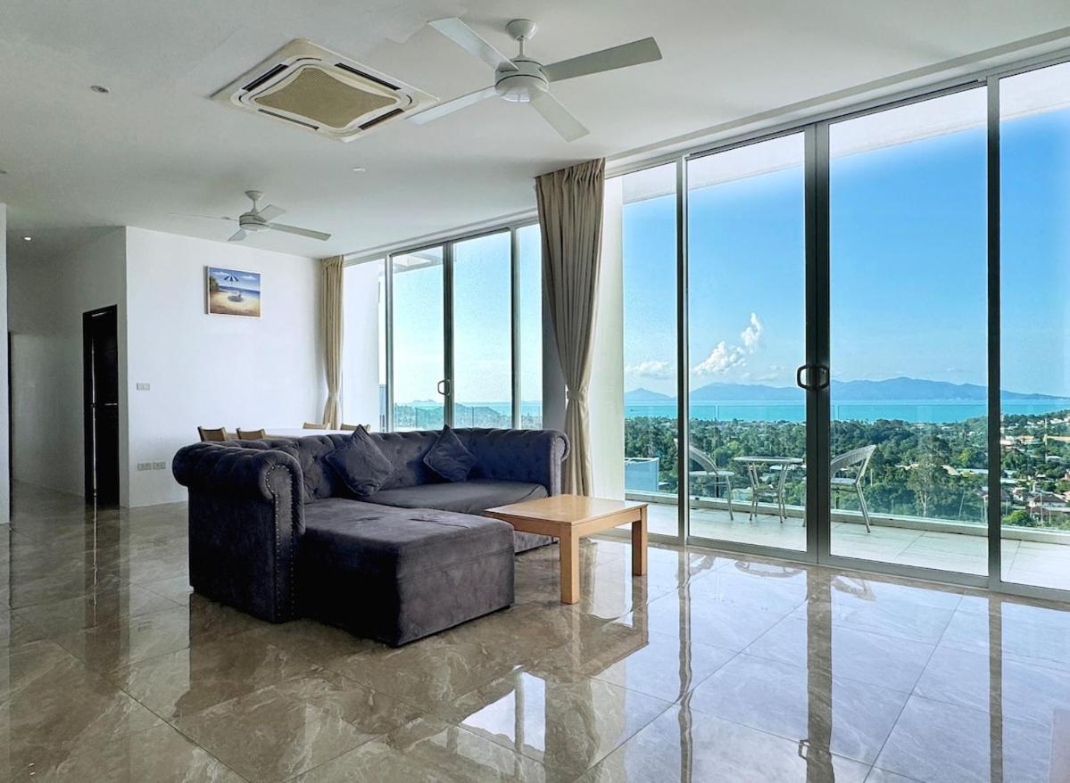 Bobut beach, Koh Samui, Thailand, half mountain sea view, four-bedroom, four-bathroom villa B
