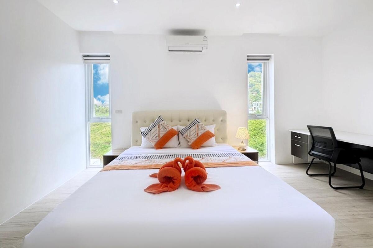 Bobut beach, Koh Samui, Thailand, half mountain sea view, four-bedroom, four-bathroom villa B