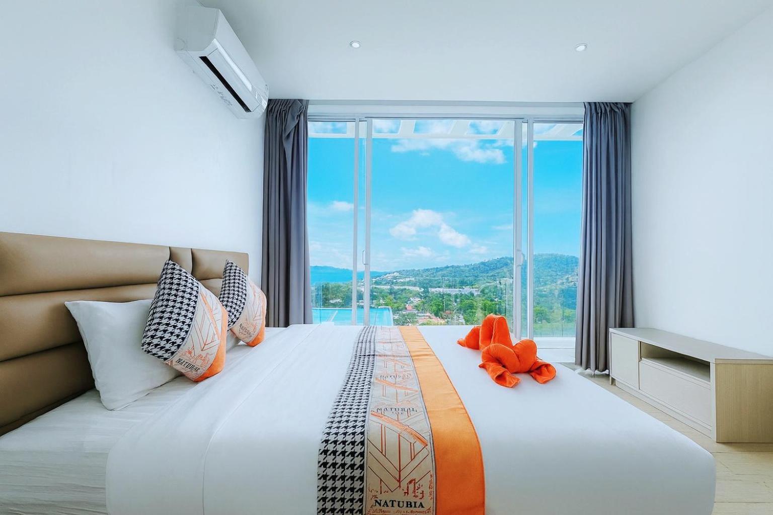 Bobut beach, Koh Samui, Thailand, half mountain sea view, four-bedroom, four-bathroom villa B
