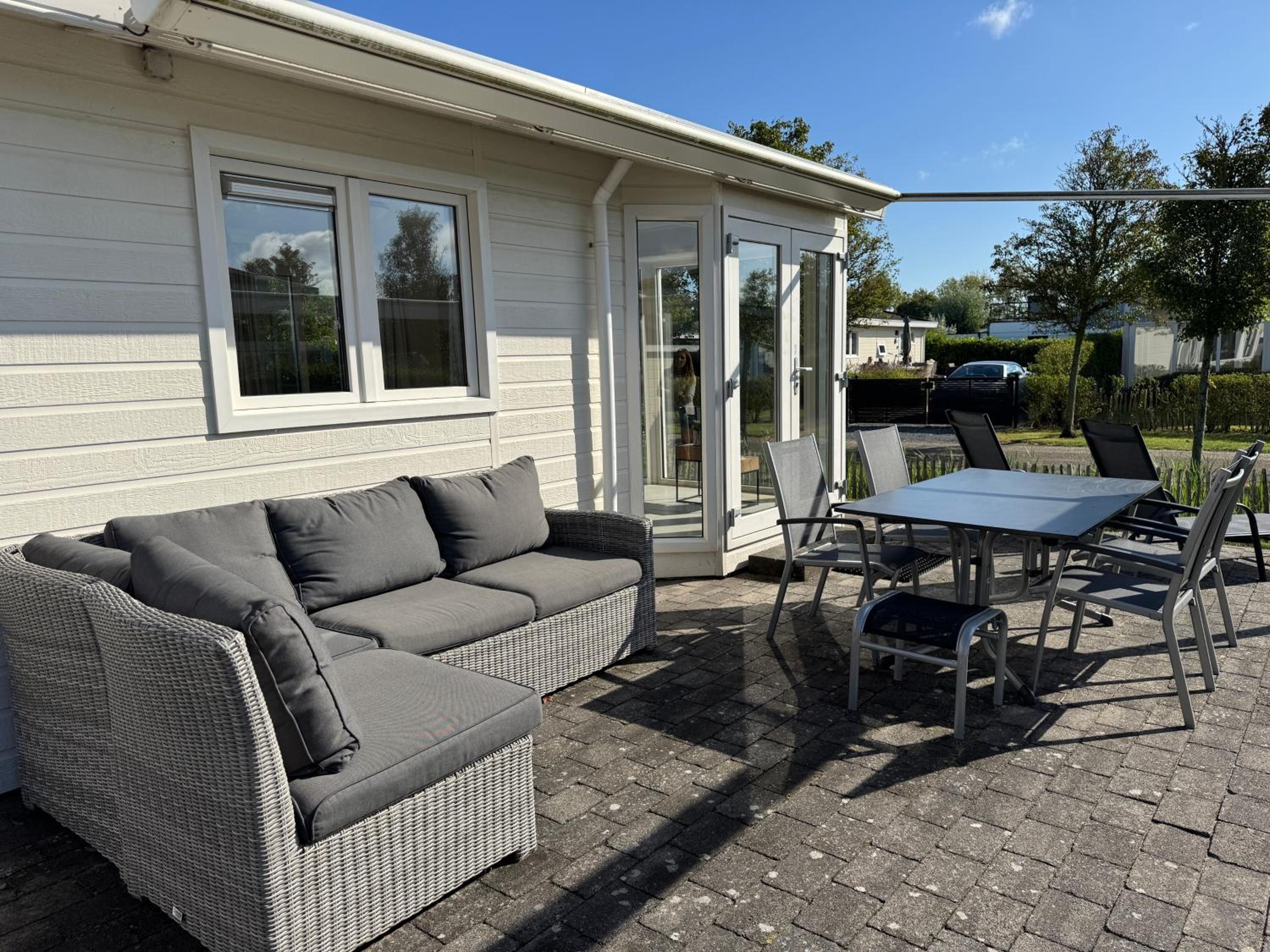 Breskens Chalet Huis Joschi mit Zaun Haus Nr G139