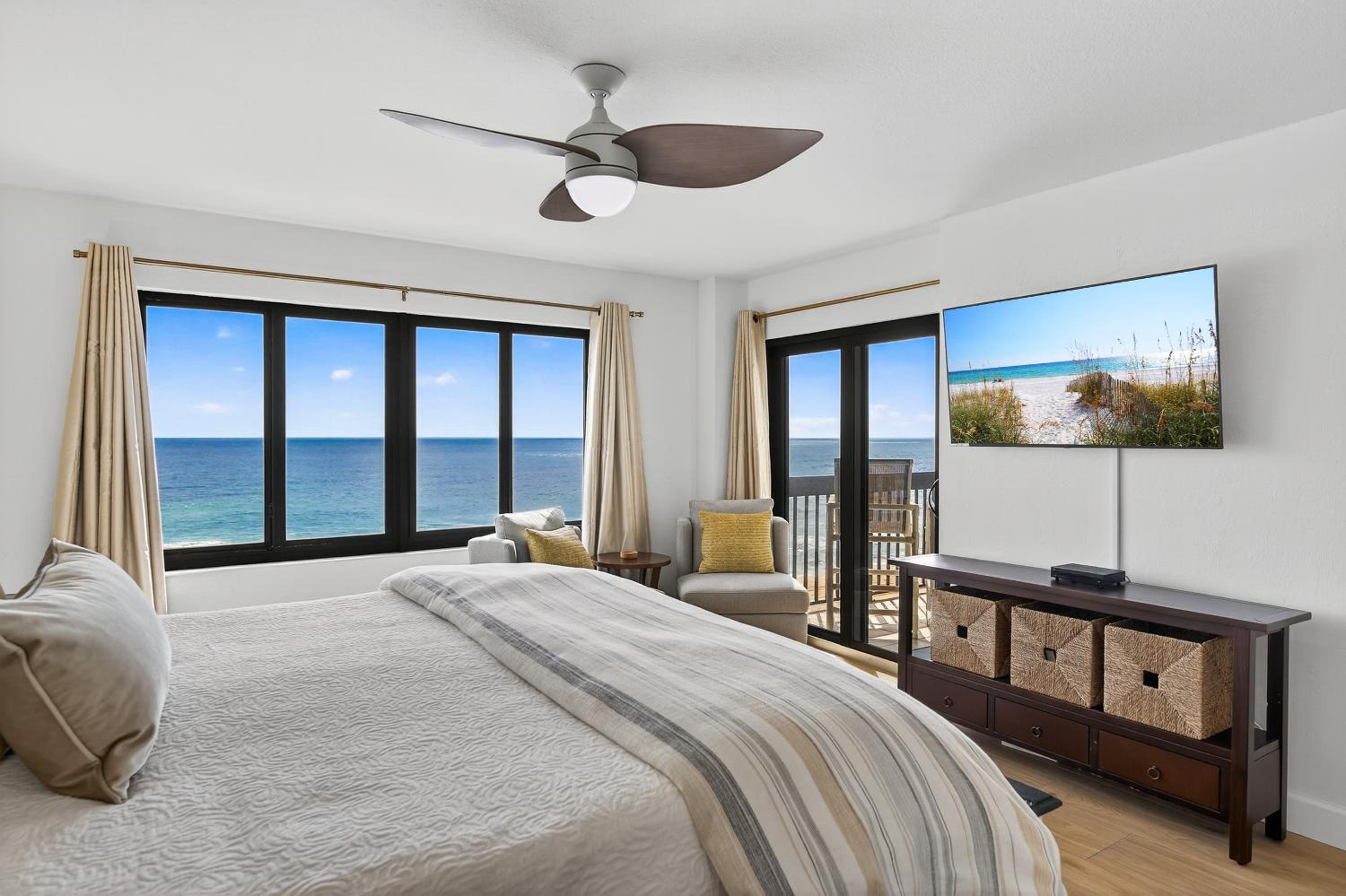Luxury direct oceanfront corner with a large private balcony, heated pool and garage