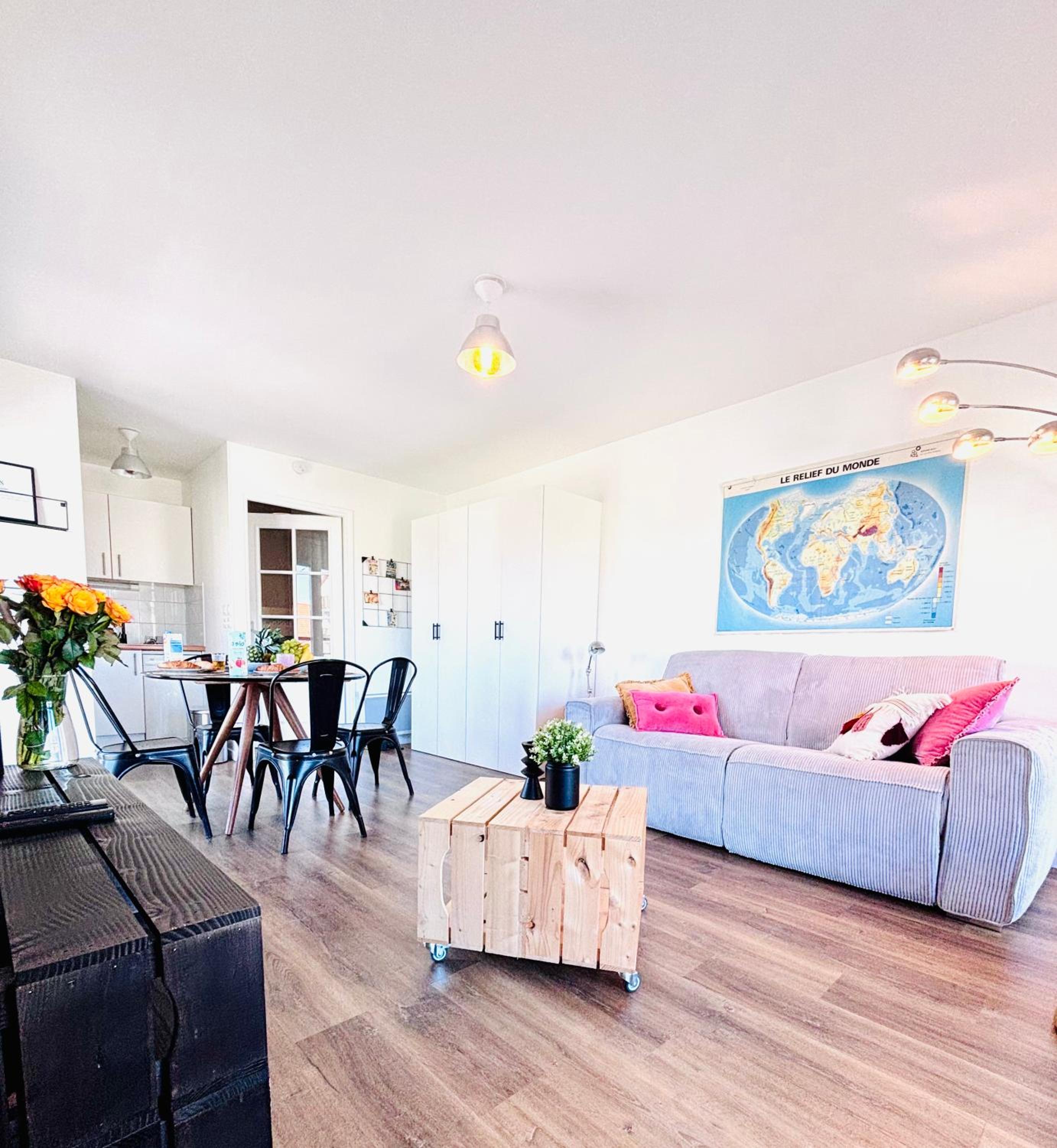 32 m2 appartement idéal famille avec parking privé