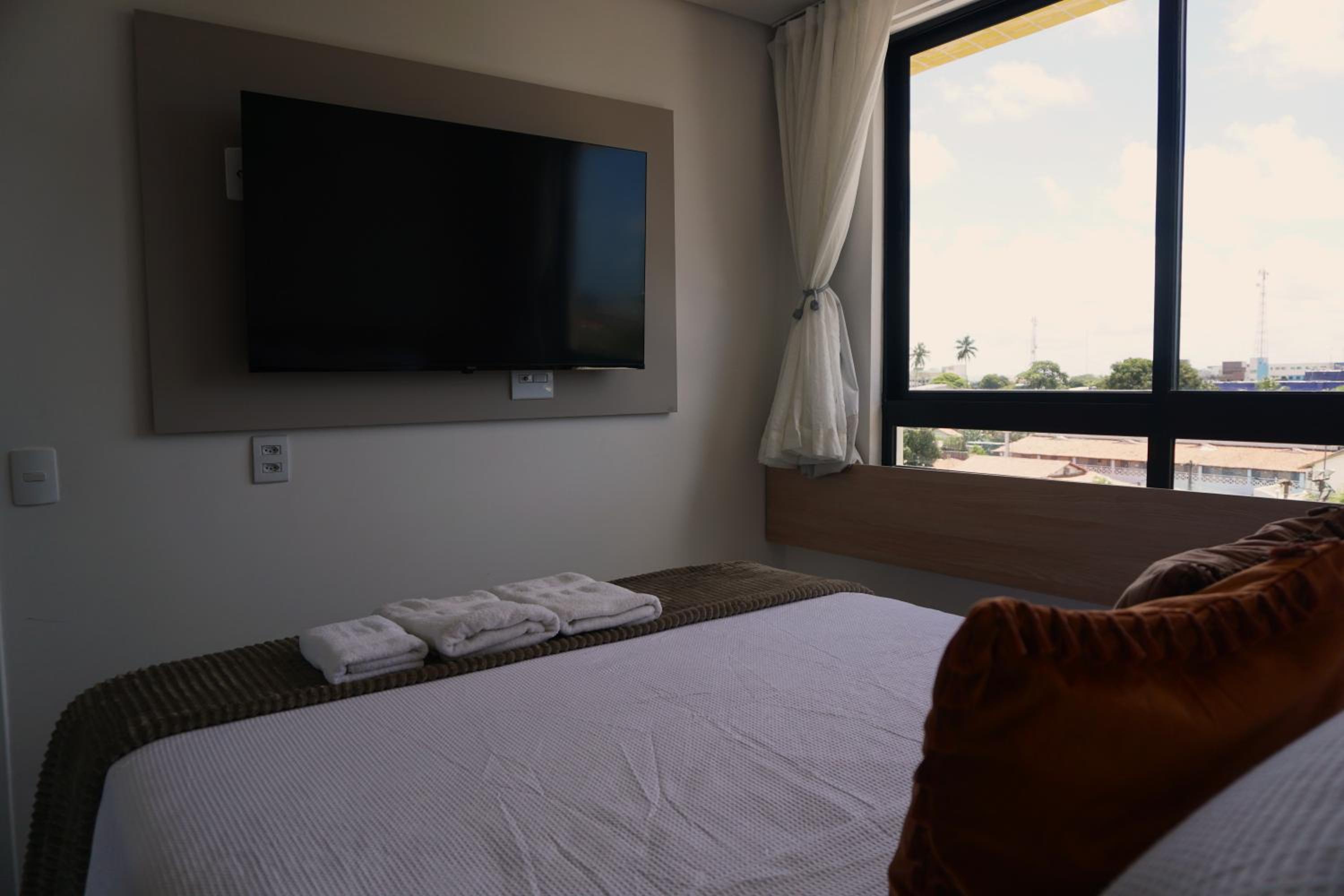 Premium Central 4mim a pé da praia flat completo climatizado