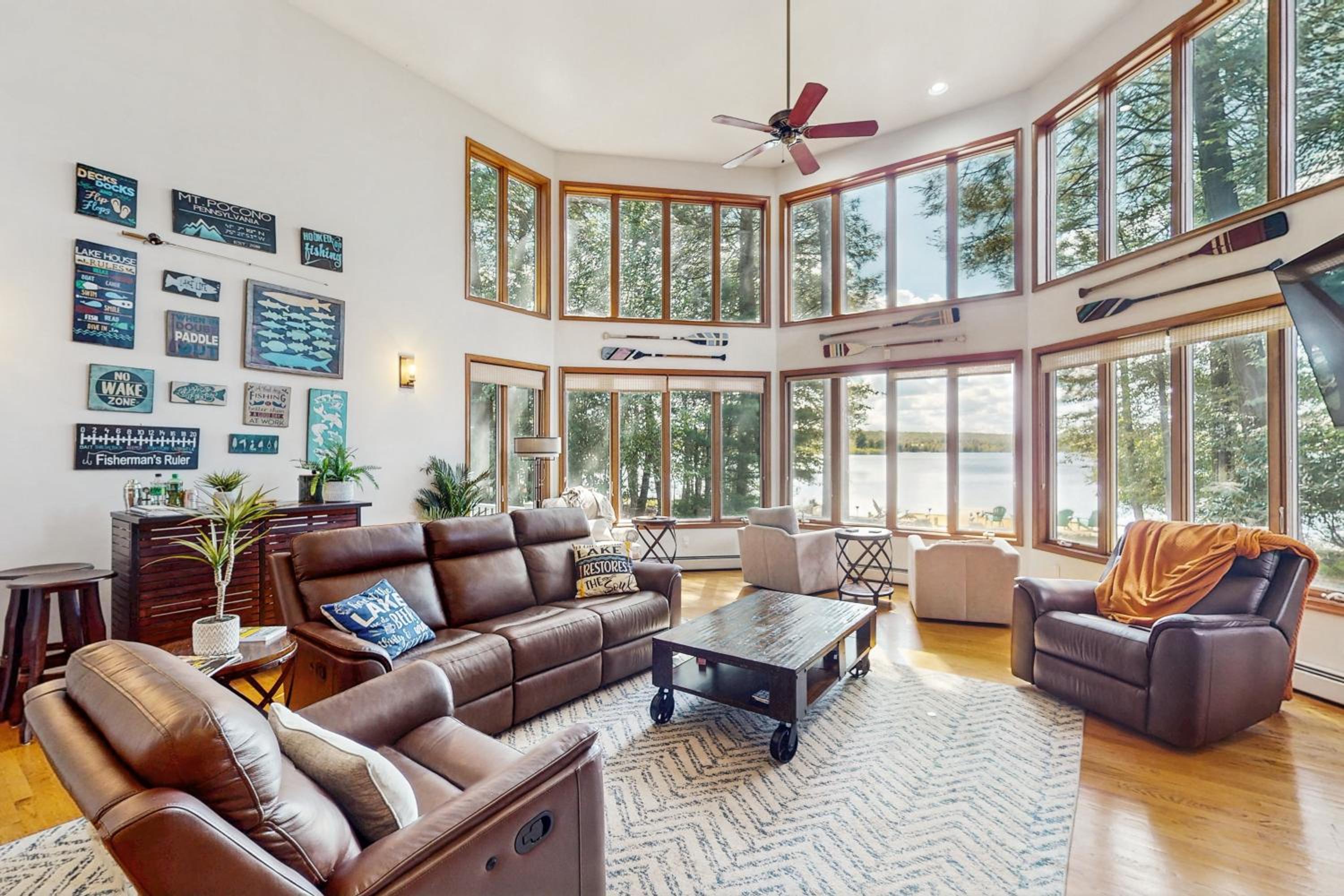 Beach and Dock! Group-Friendly Albrightsville Gem