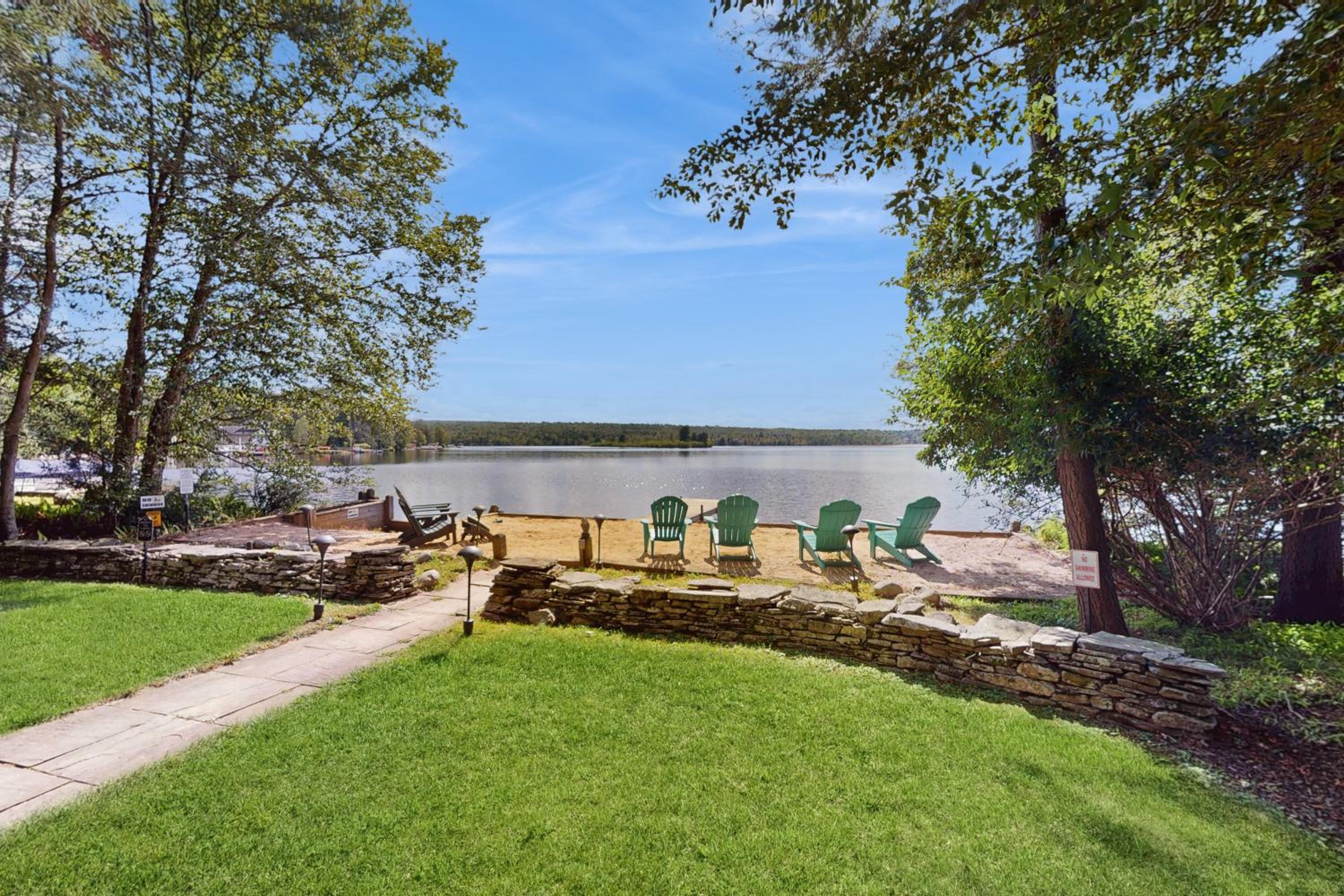 Beach and Dock! Group-Friendly Albrightsville Gem