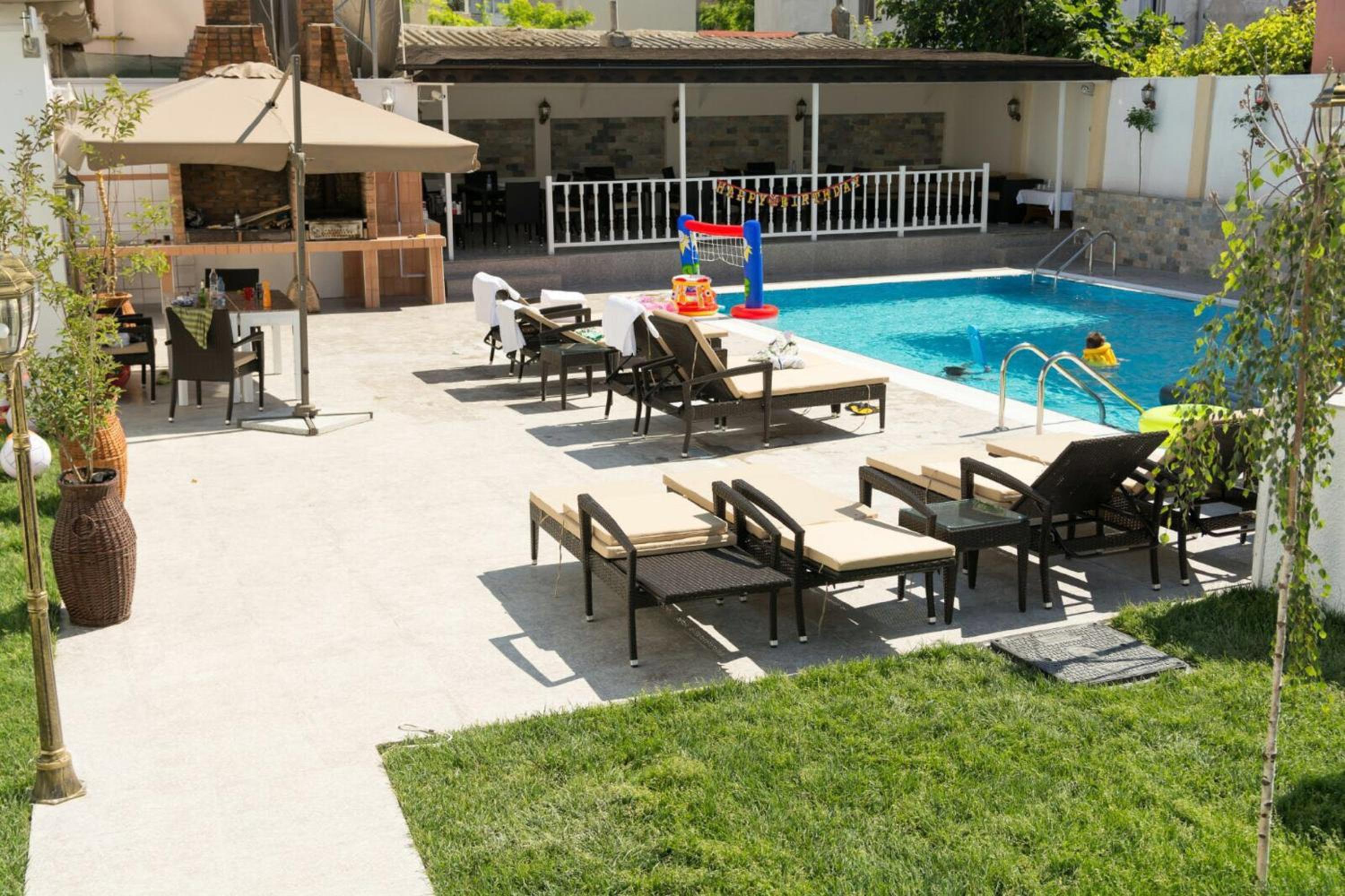 outdoor BBQ area