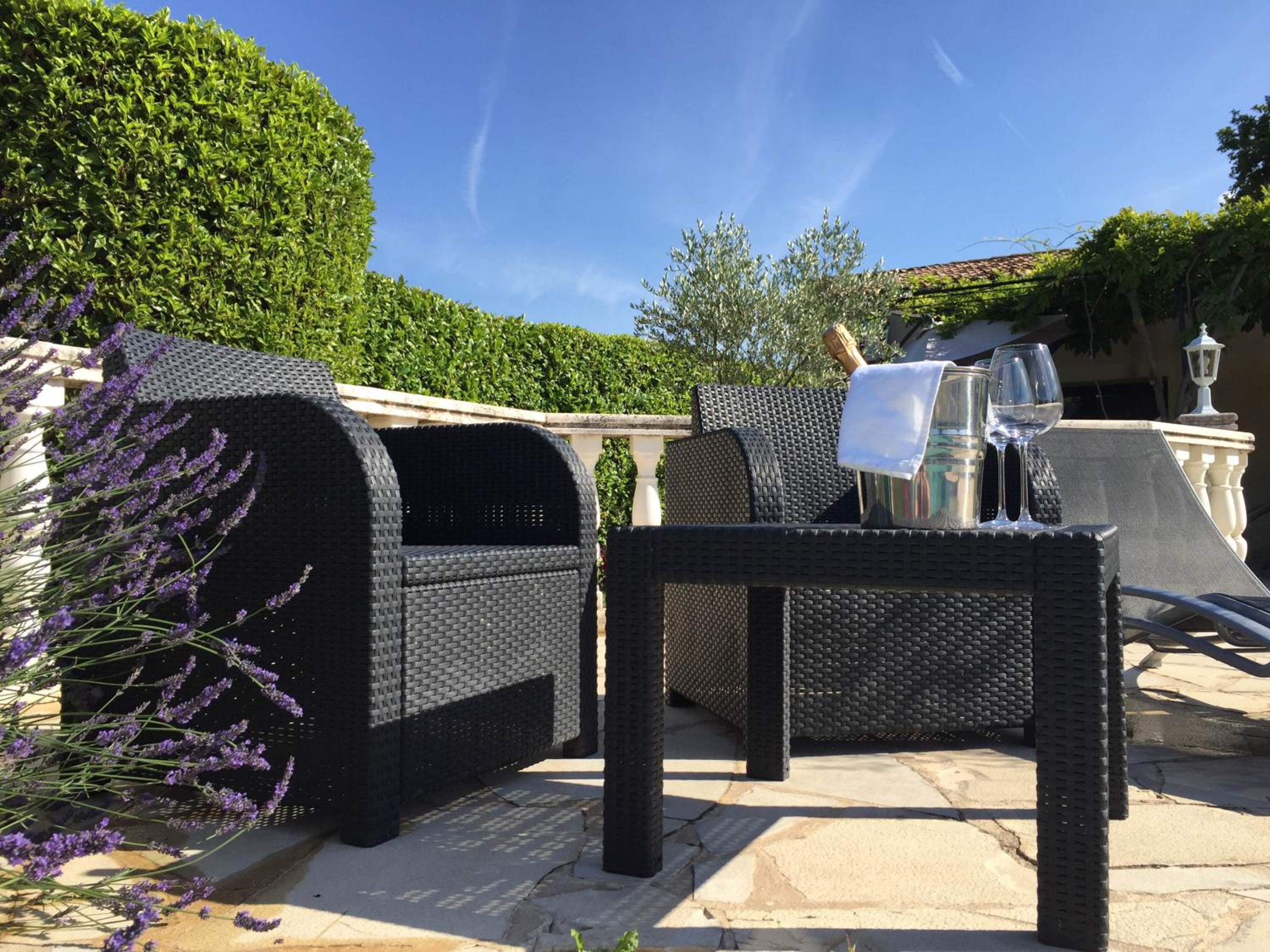 outdoor BBQ area