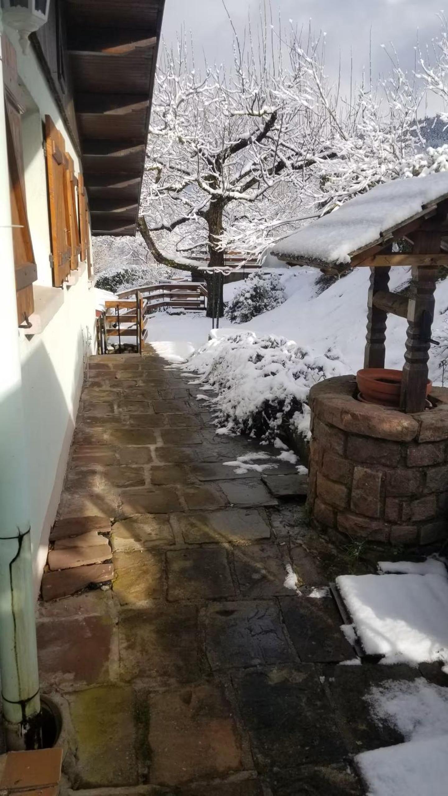 Chalet sous les sapins, calme, superbe vue avec piscine et sauna