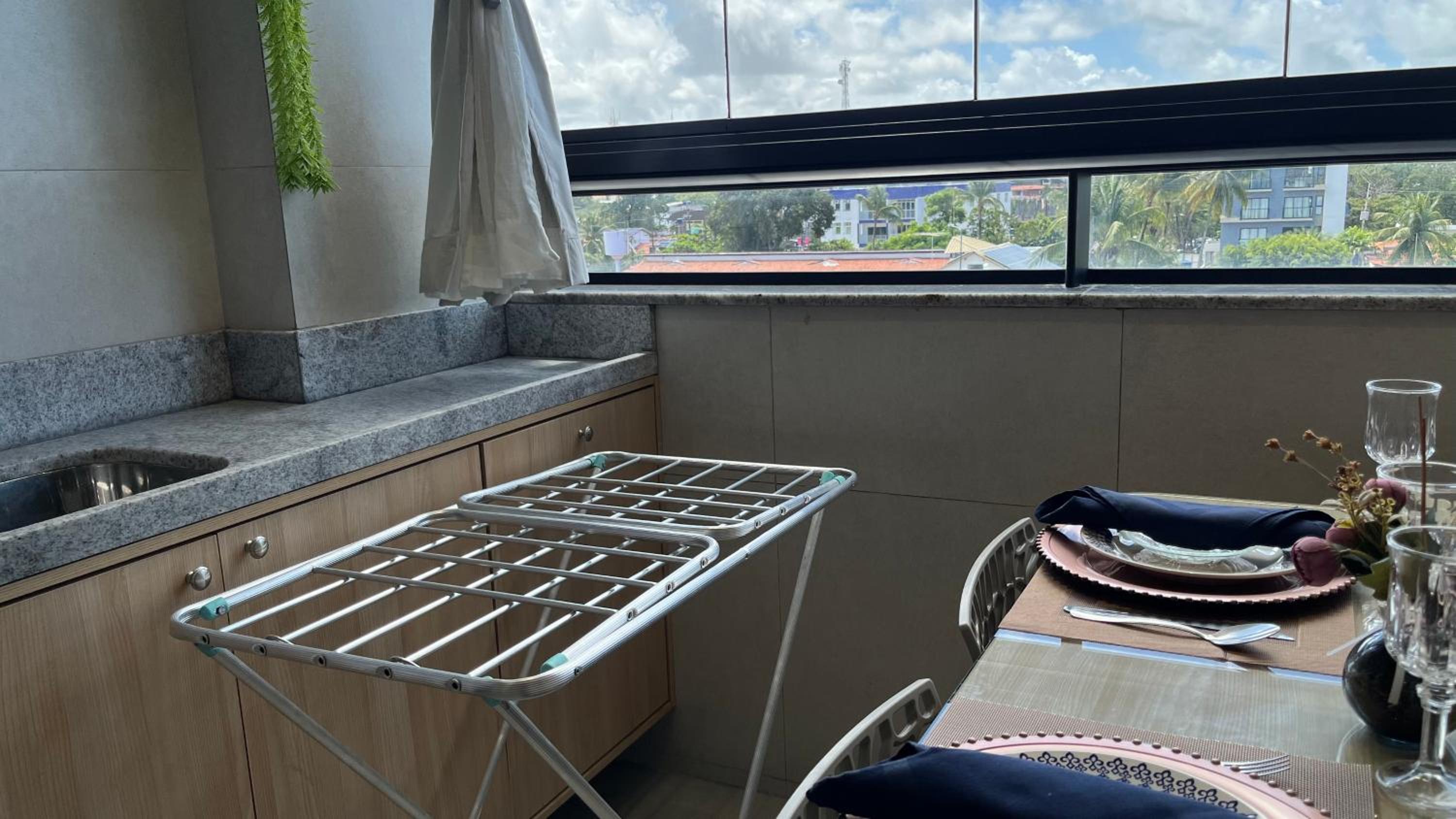 Premium Central 4mim a pé da praia flat completo climatizado