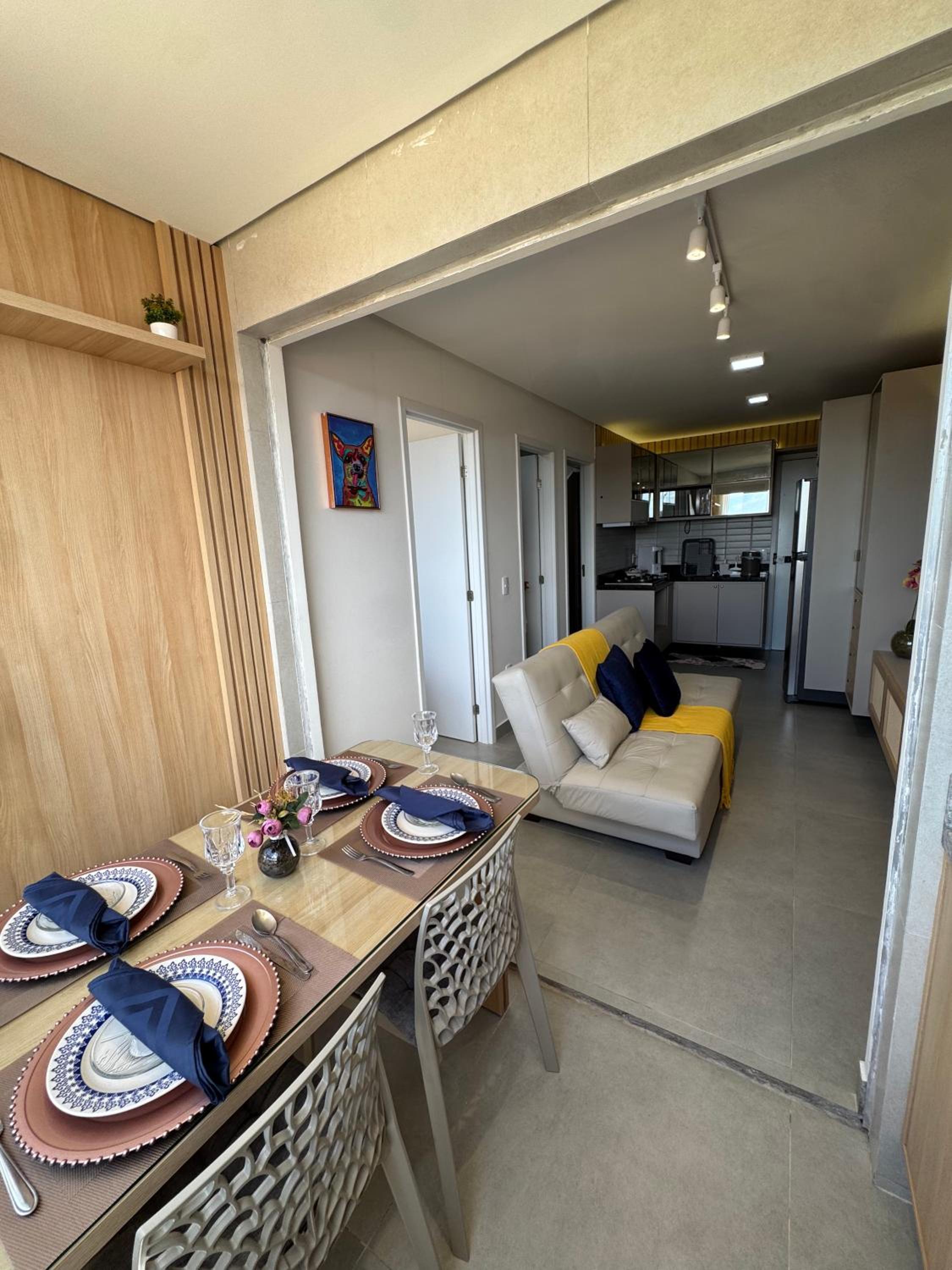 Premium Central 4mim a pé da praia flat completo climatizado