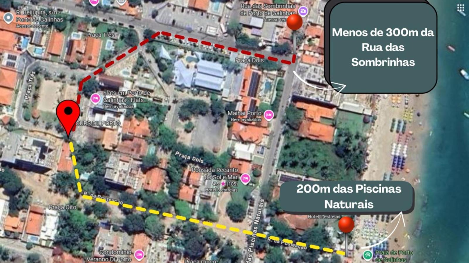 Premium Central 4mim a pé da praia flat completo climatizado
