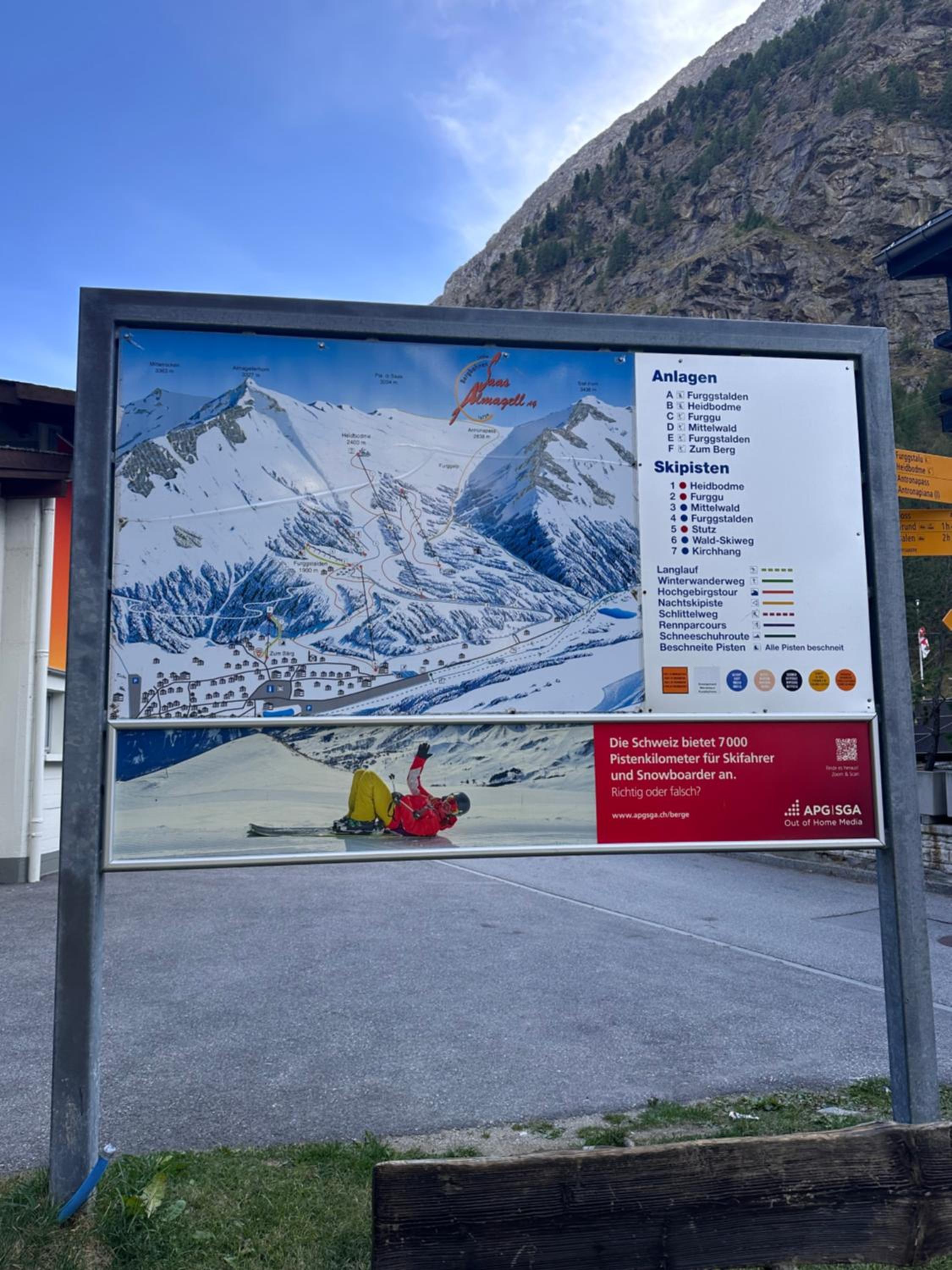 Bergsicht, SKi, 5 min Seilbahn, nahe Saas-Fee