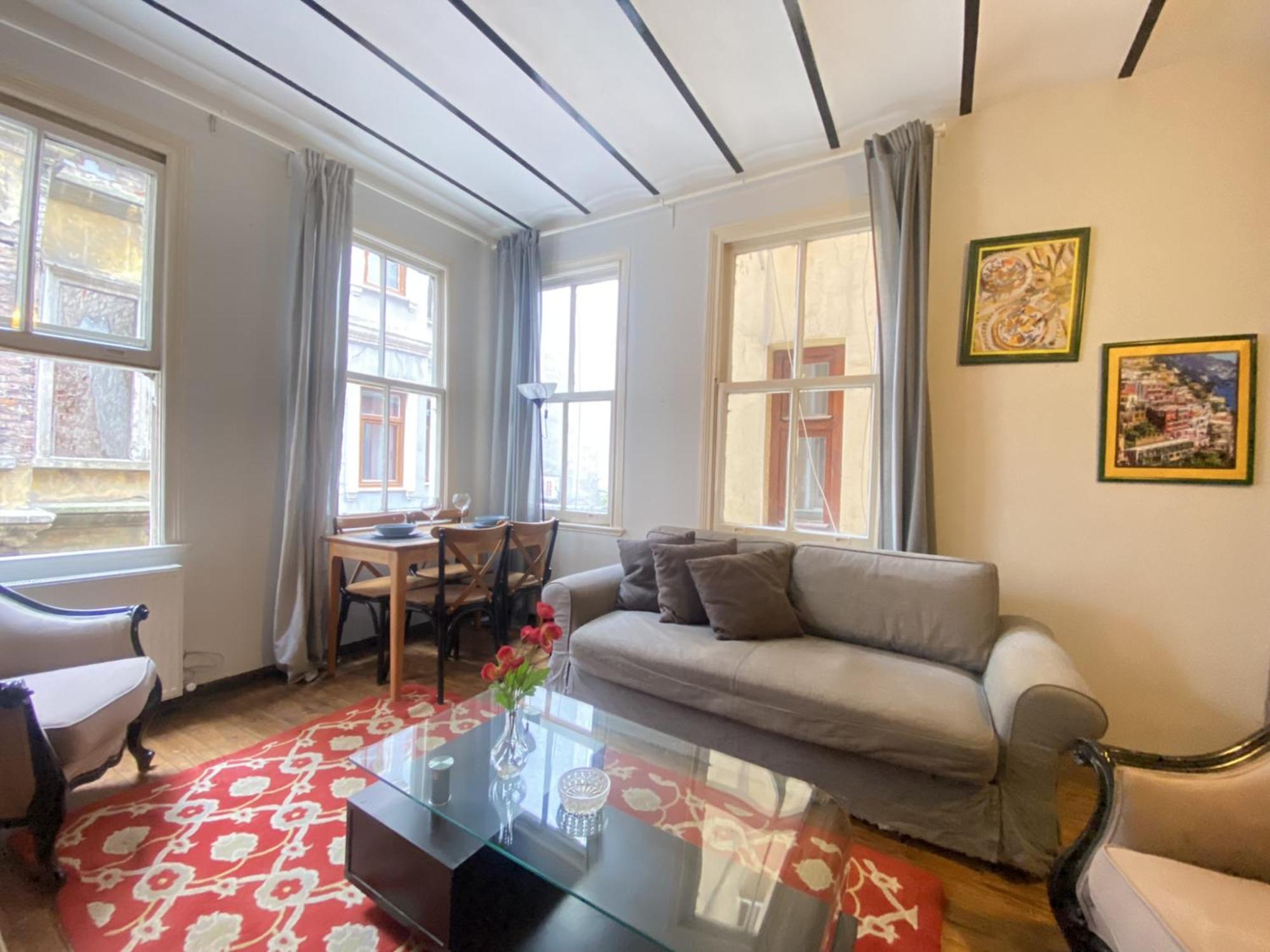 Authentic Beyoğlu Flat 2BR w Brick Walls Vint