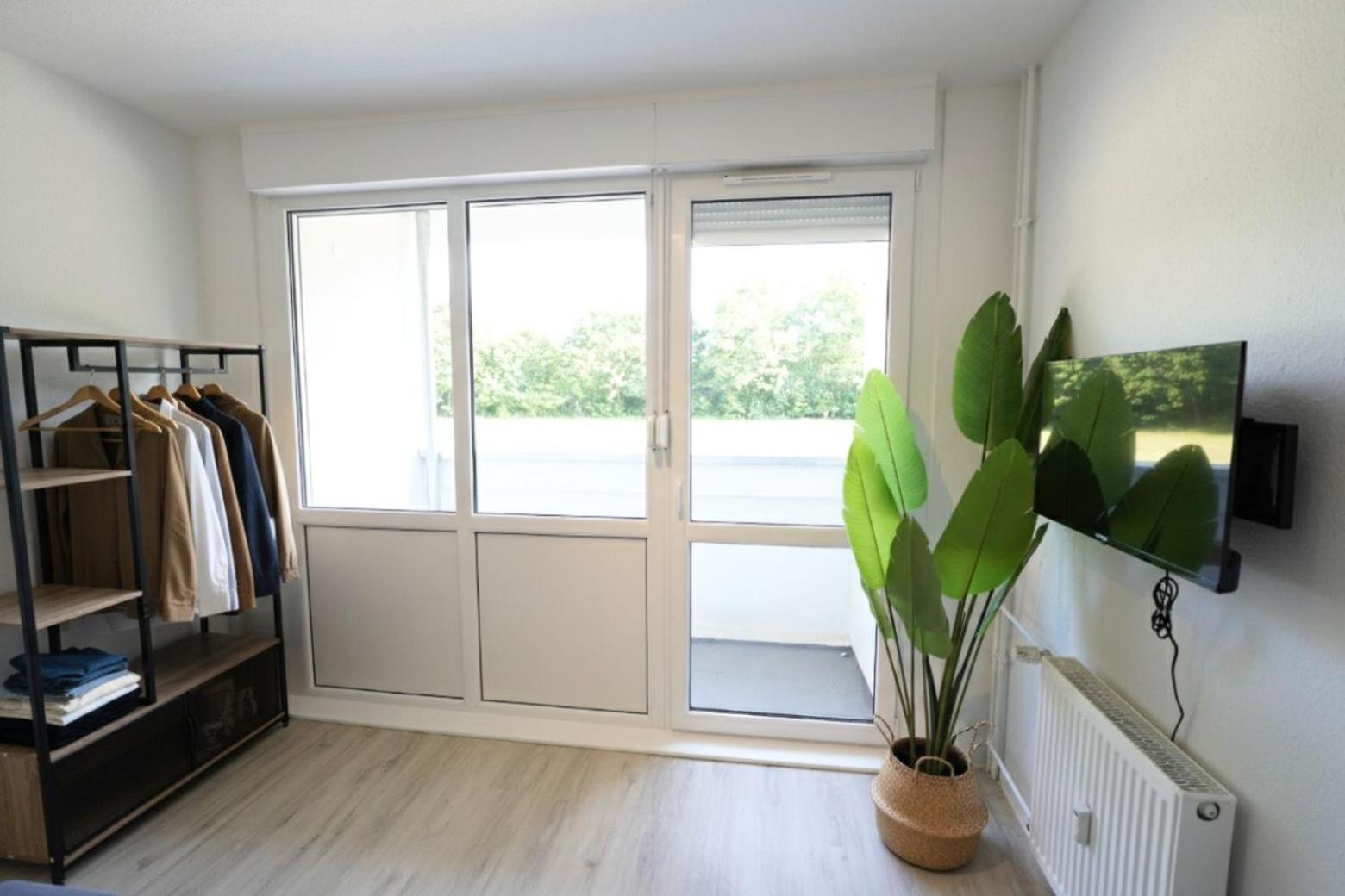 Modernes 2-Raum Apartment für 4 Personen mit Boxspringbetten, vollausgestatteter Küche und Balkon