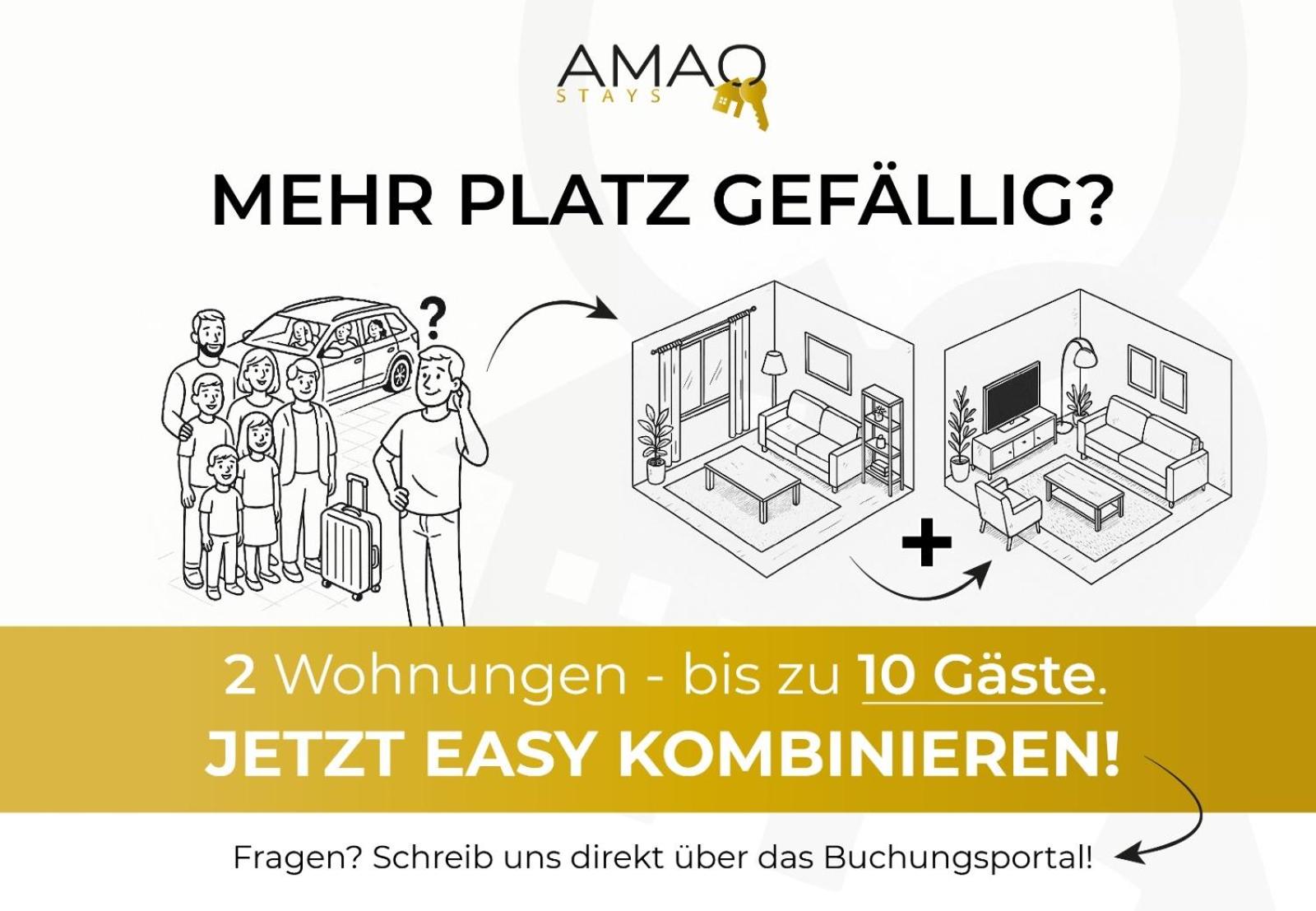 AMAO Mantis - Design Apartment - City Center - King-Size Bed - Parking - Storchenturm - bis 10 Pers 2Whg