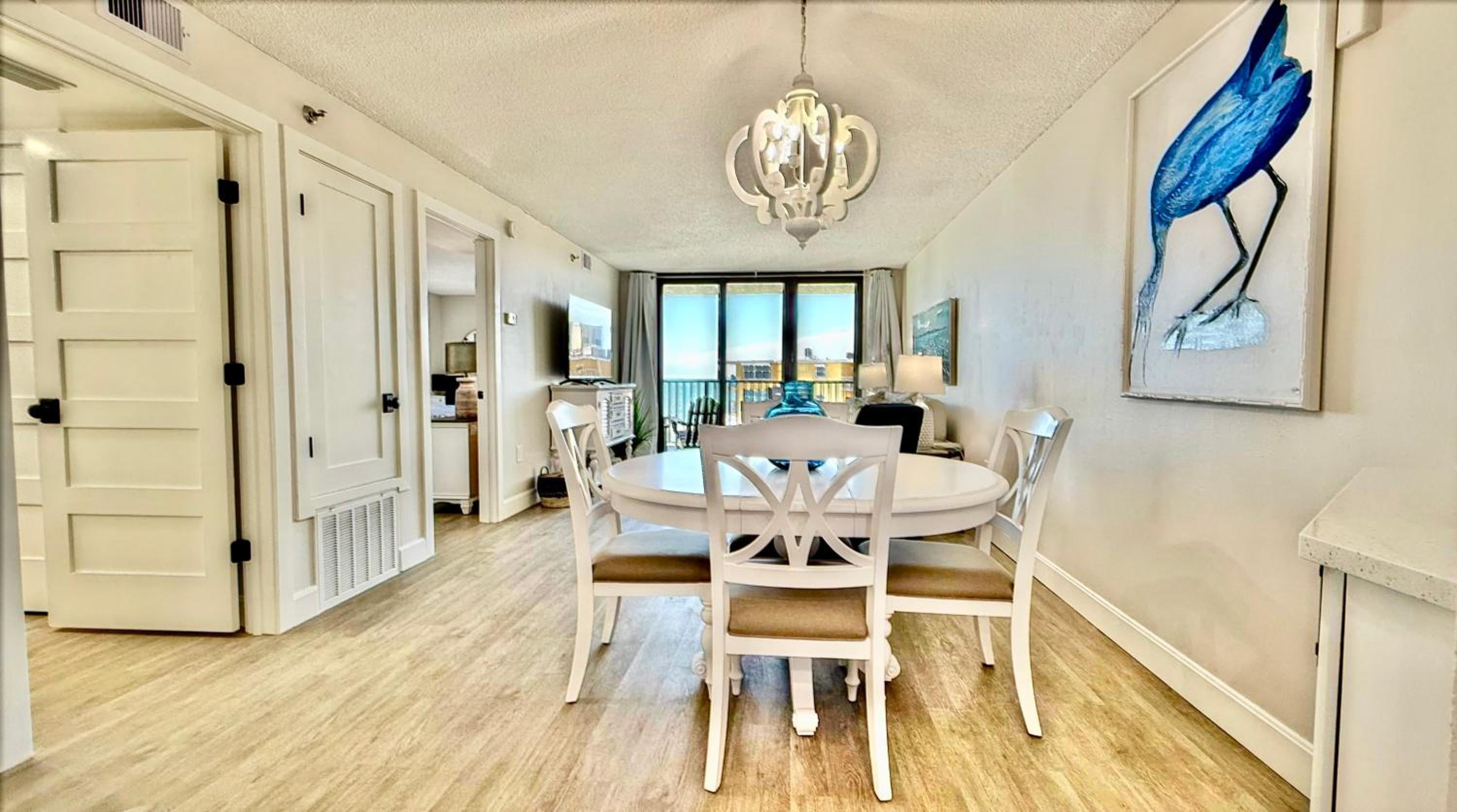 Top-floor ocean view condo with a private balcony and beachfront pool