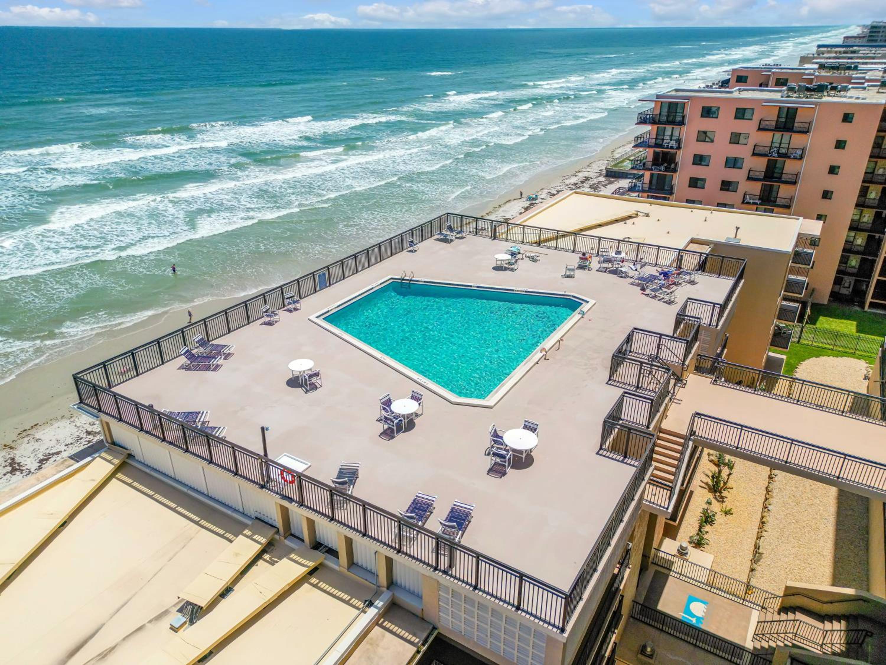 New dog-friendly Listing! Updated direct oceanfront with spacious balcony and heated pool