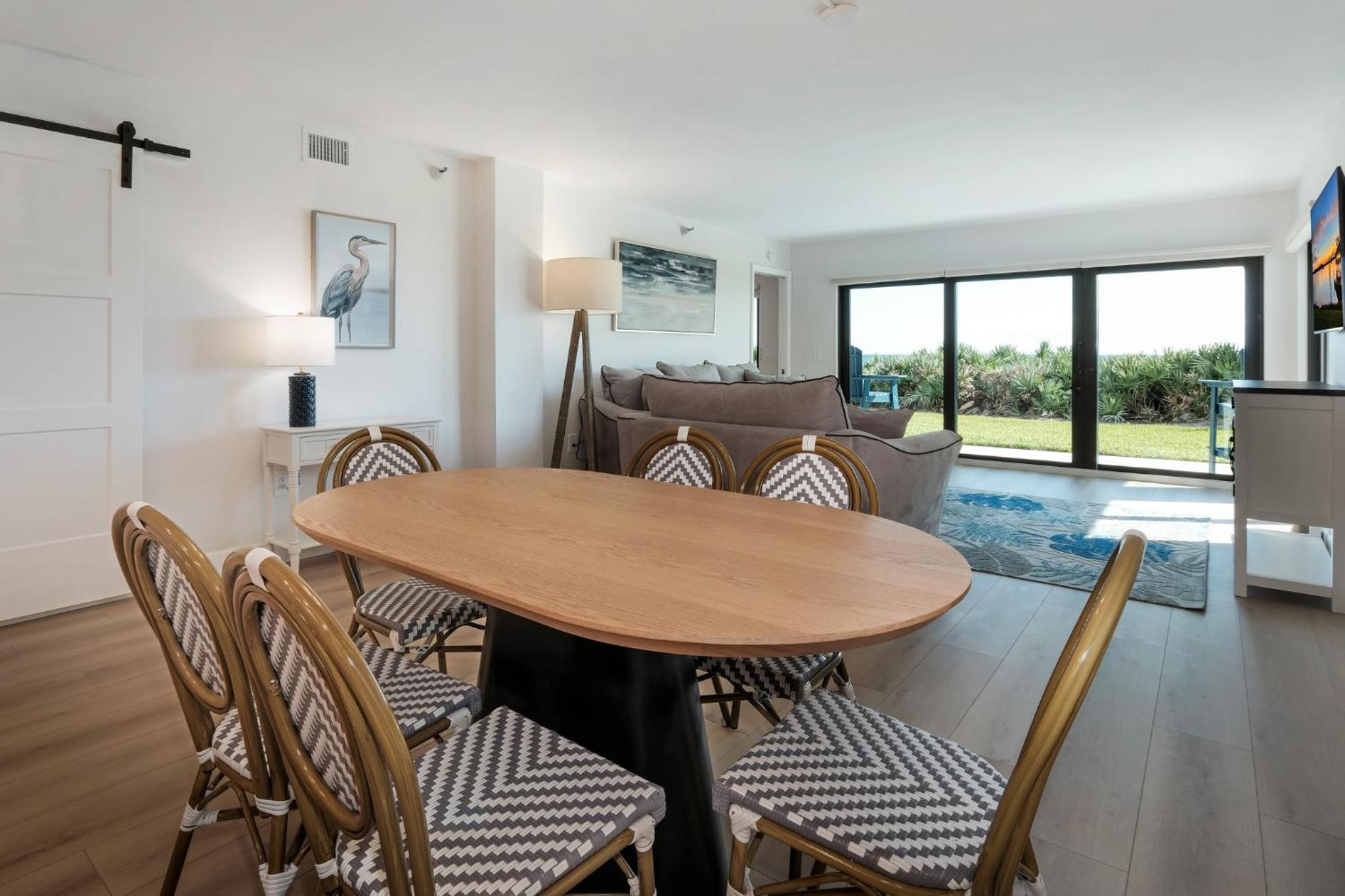 Updated direct oceanfront, ground floor condo with a heated pool and beach access